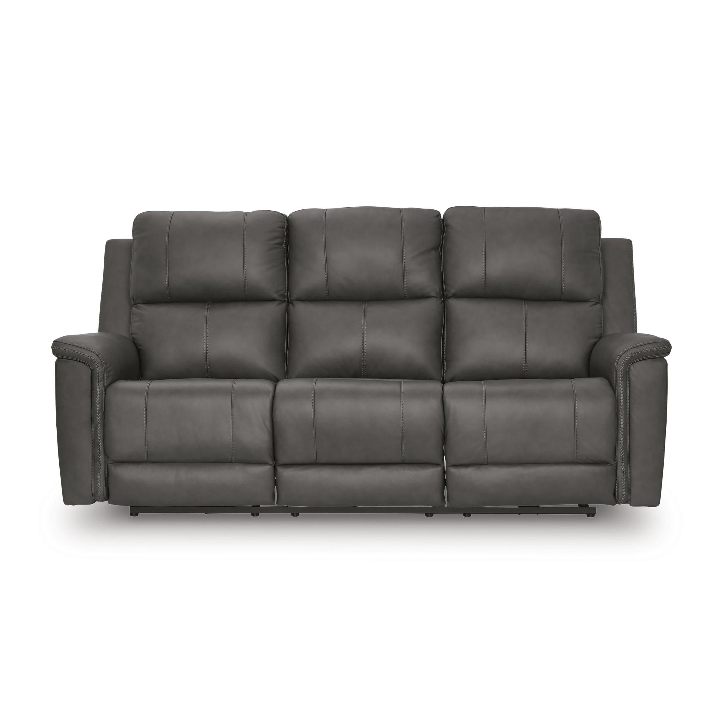  Manufacturer Color_Anchor --  Signature Design by Ashley Bleckley Power Reclining Leather Match Sofa IMAGE 2