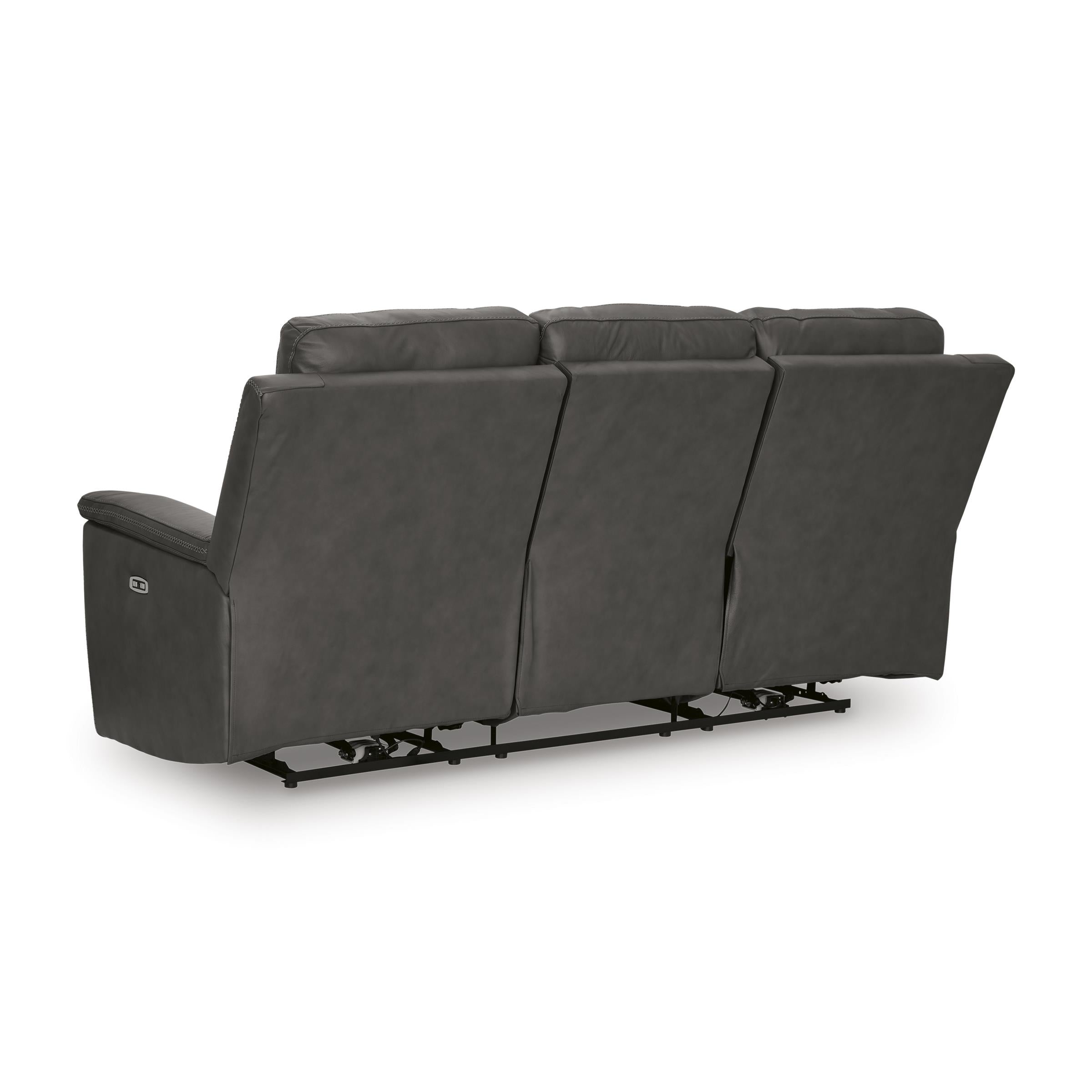  Manufacturer Color_Anchor --  Signature Design by Ashley Bleckley Power Reclining Leather Match Sofa IMAGE 4