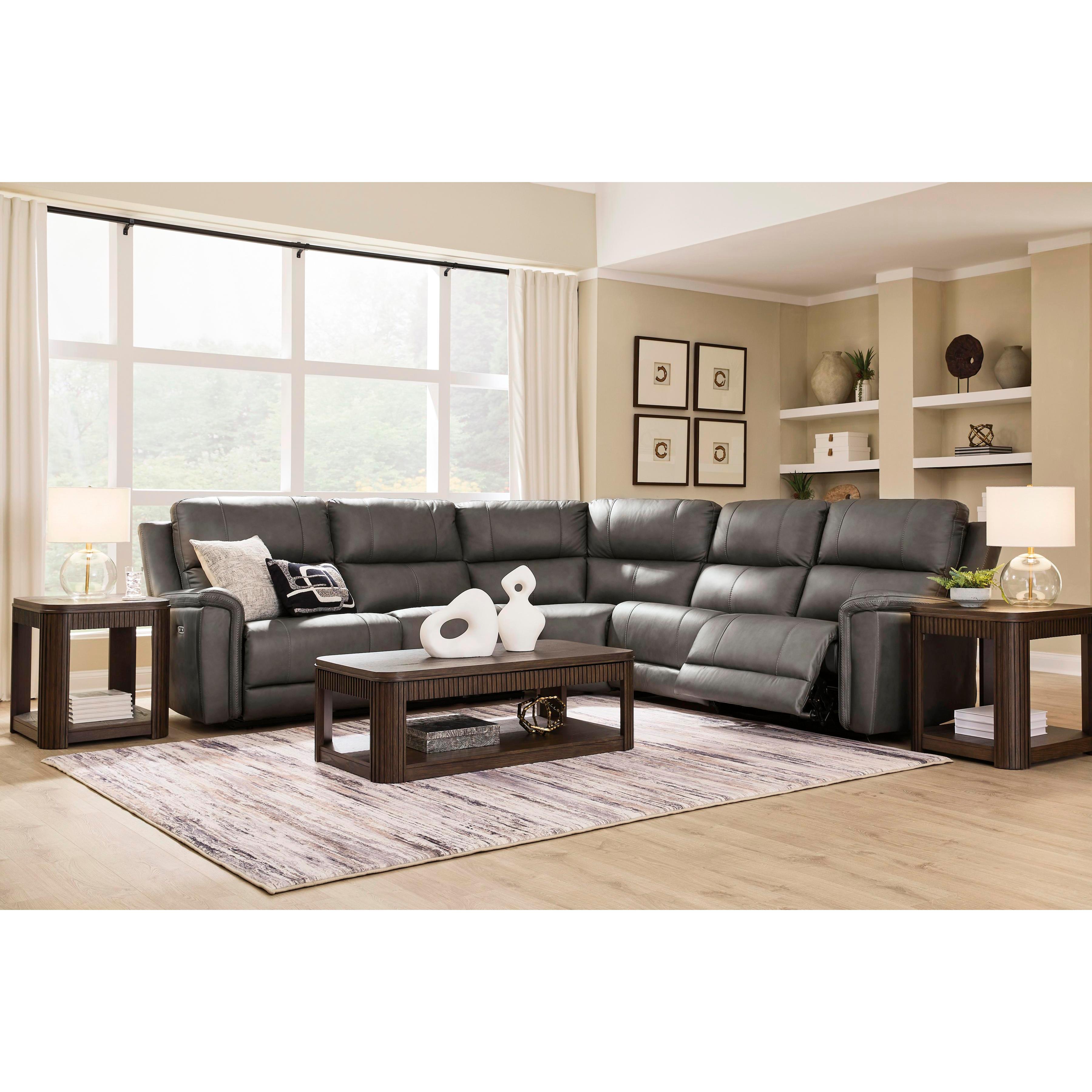  Signature Design by Ashley Bleckley PCU12000S4 5 pc Power Reclining Sectional IMAGE 4