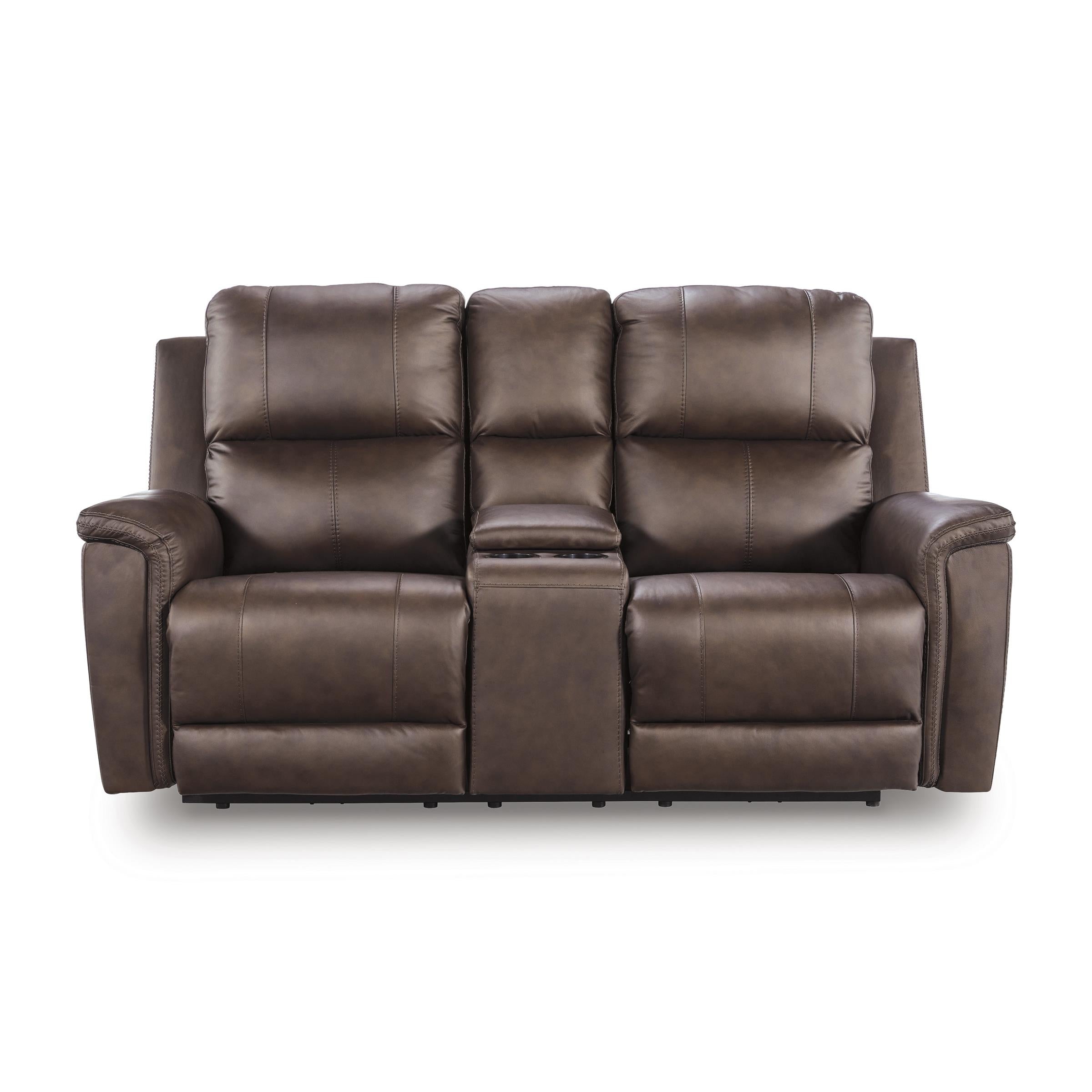  Manufacturer Color_Espresso --  Bleckley PCU1200118 Power Reclining Loveseat with Console and Adjustable Headrest IMAGE 2