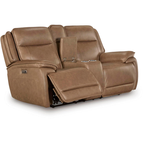 Signature Design by Ashley Glencroft PCU1240018 Power Reclining Loveseat with Console and Adjustable Headrest