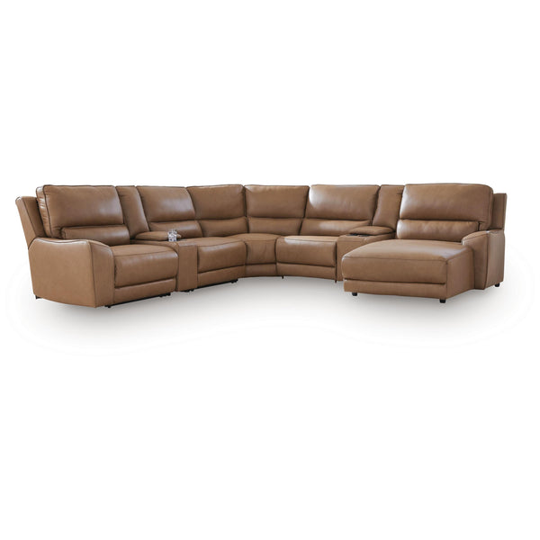 Signature Design by Ashley DeepWakes PCU62606S30 7 pc Reclining Sectional with Chaise and Storage Consoles