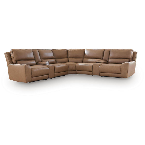 Signature Design by Ashley DeepWakes PCU62606S34 7 pc Reclining Sectional with Storage Consoles