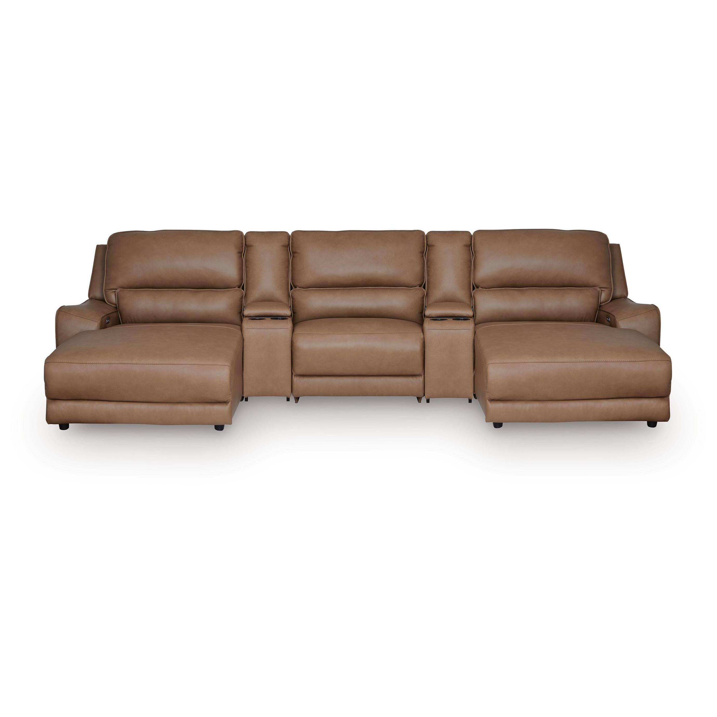  Signature Design by Ashley DeepWakes PCU62606S41 5 pc Reclining Sectional with Double Chaise and Storage Consoles IMAGE 1