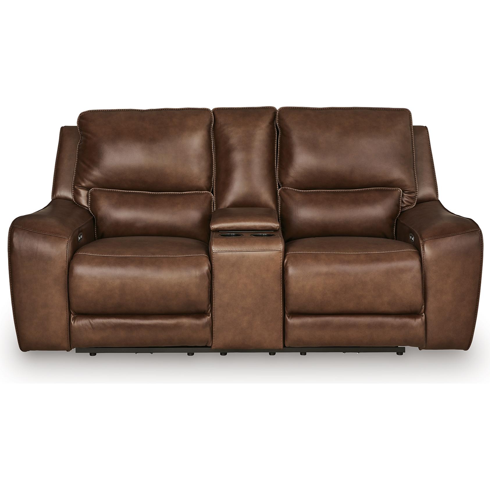  Manufacturer Color_Canyon --  DeepWakes PCU6260718 Power Reclining Loveseat with Console and Adjustable Headrest IMAGE 2