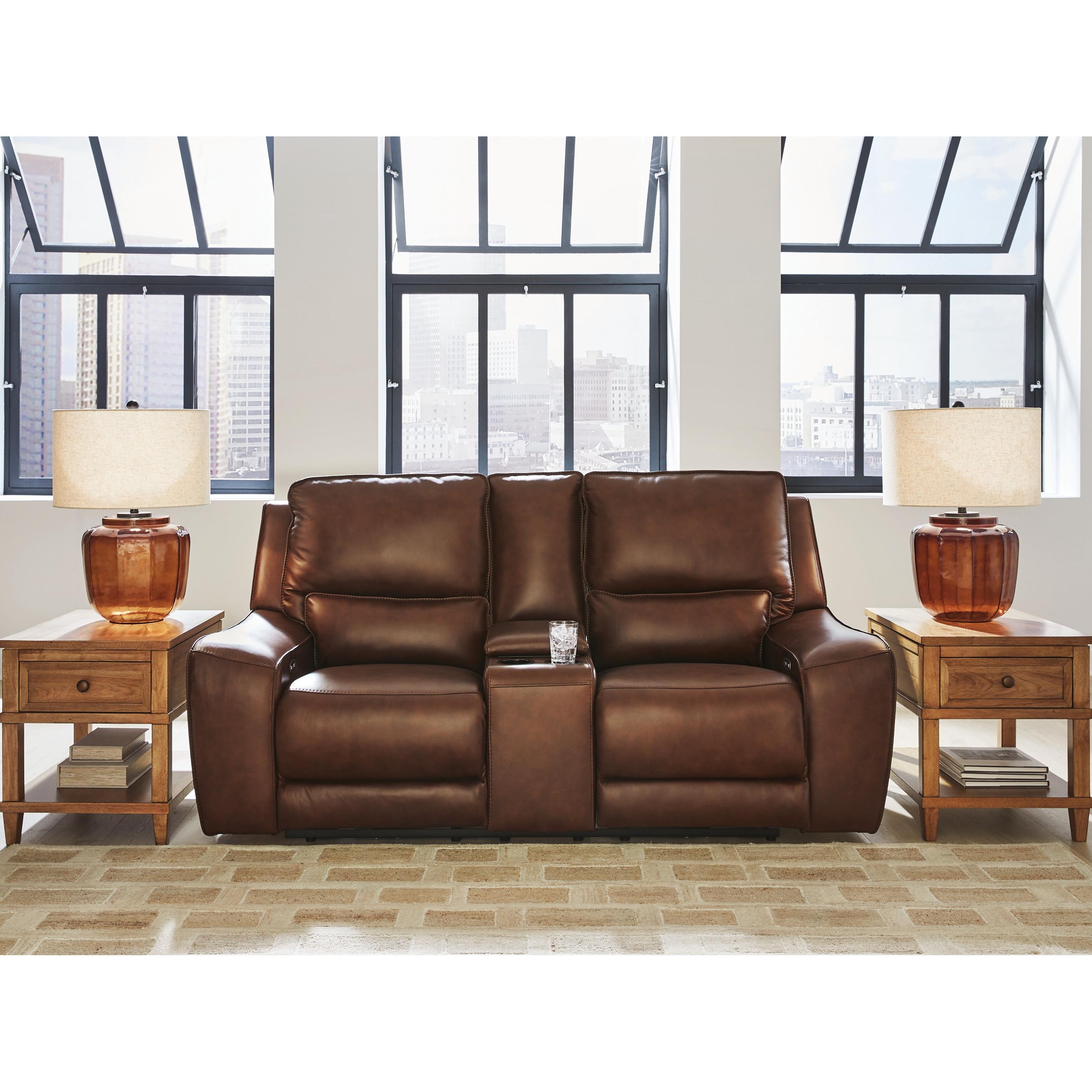  Manufacturer Color_Canyon --  DeepWakes PCU6260718 Power Reclining Loveseat with Console and Adjustable Headrest IMAGE 5