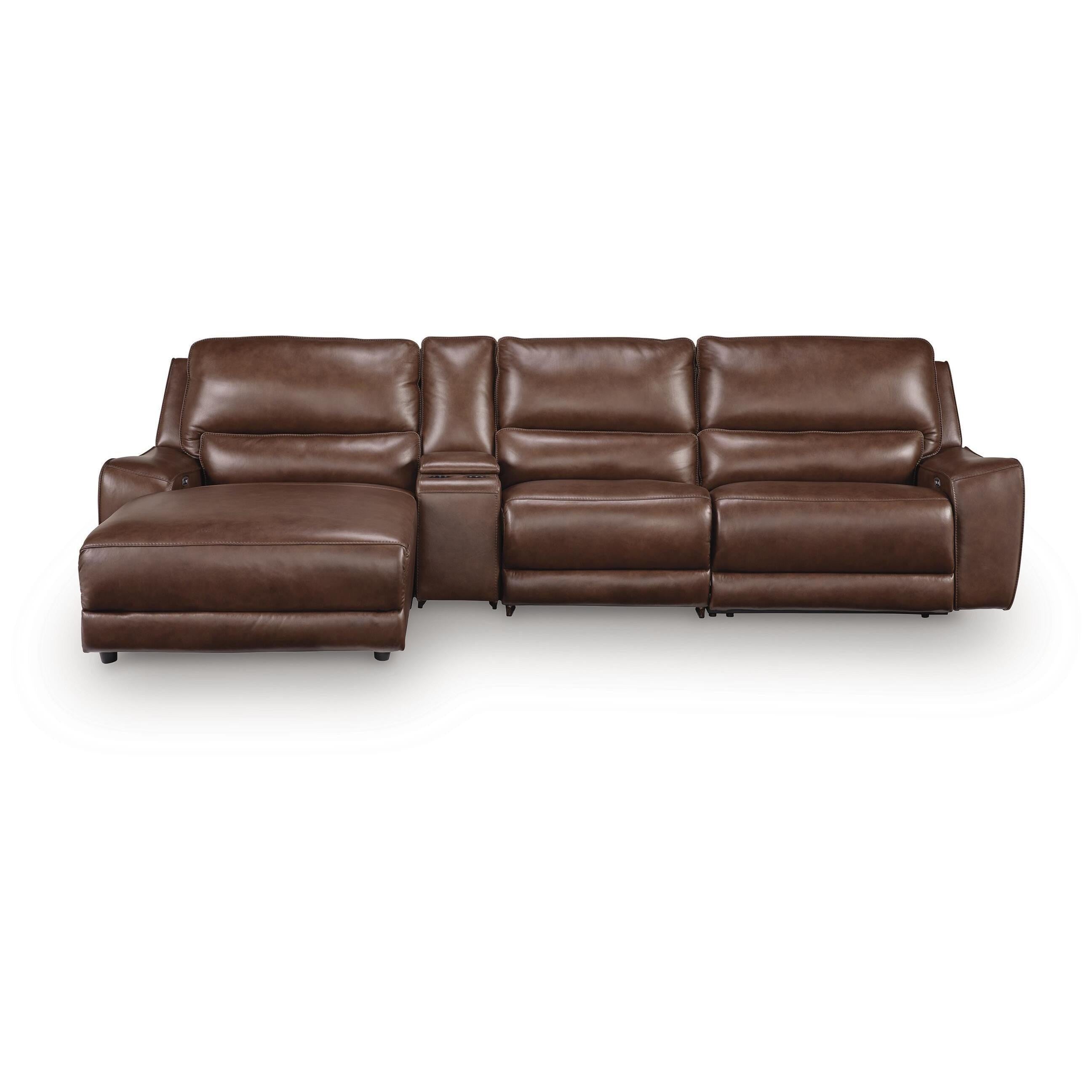  Signature Design by Ashley DeepWakes PCU62607S27 4 pc Reclining Sectional with Chaise and Storage Console IMAGE 1