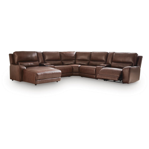 Signature Design by Ashley DeepWakes PCU62607S31 7 pc Reclining Sectional with Chaise and Storage Consoles