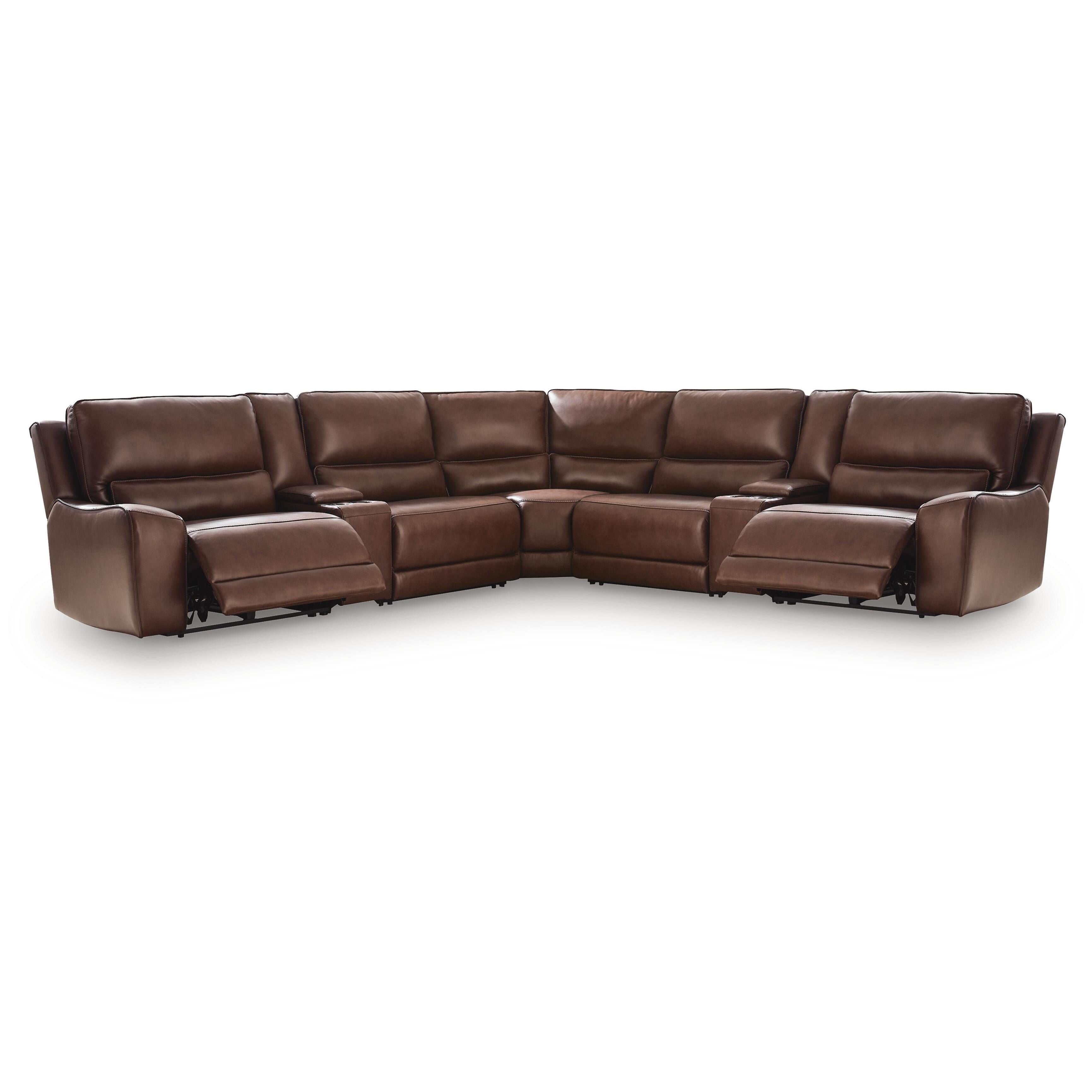  Signature Design by Ashley DeepWakes PCU62607S34 7 pc Reclining Sectional with Storage Consoles IMAGE 1