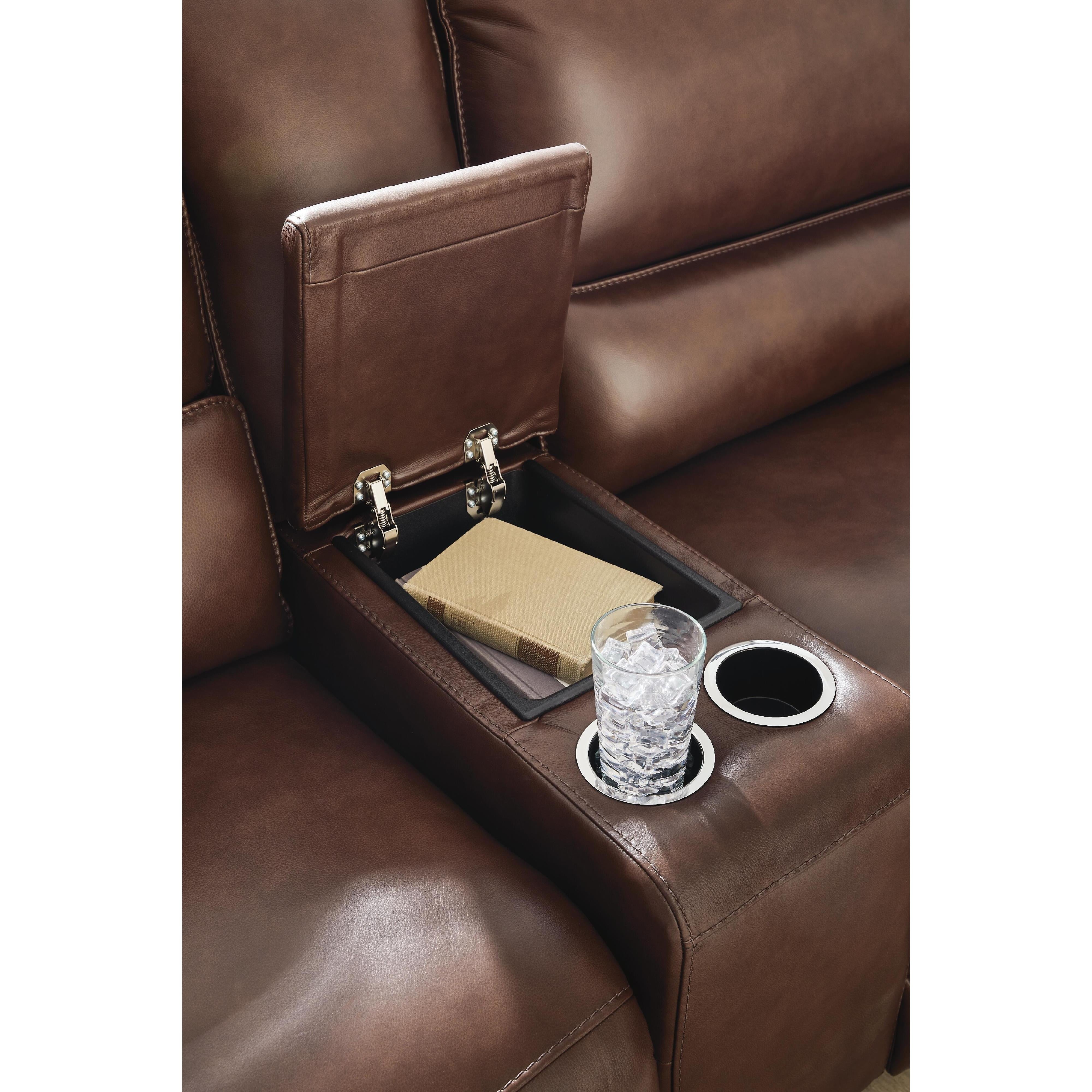  Signature Design by Ashley DeepWakes PCU62607S41 5 pc Reclining Sectional with Double Chaise and Storage Consoles IMAGE 4
