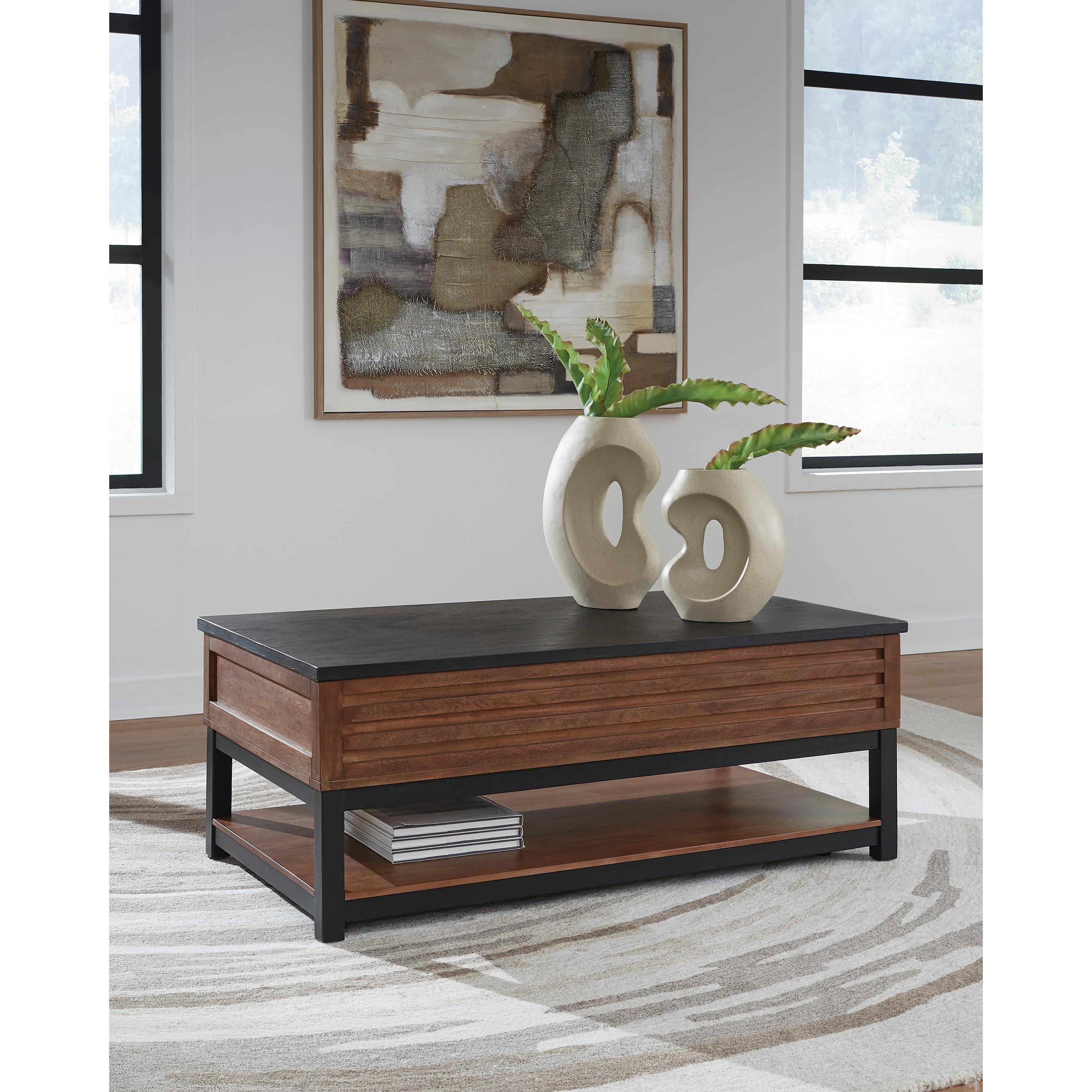  Signature Design by Ashley Kallari T737-9 Lift Top Cocktail Table IMAGE 5