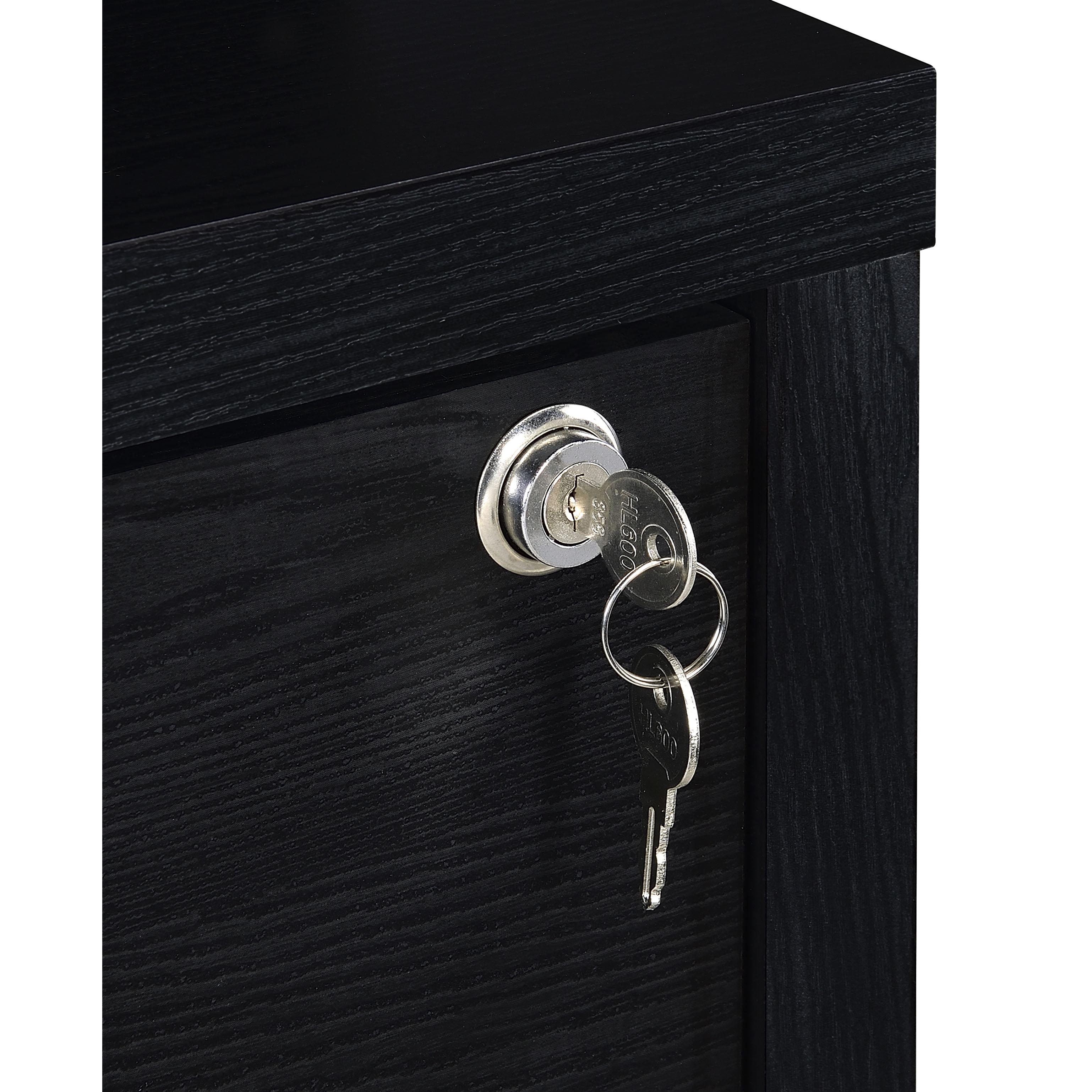  Coaster Furniture Westpark 802703 3-shelf Bookcase USB and Lockable Drawer - Black IMAGE 10