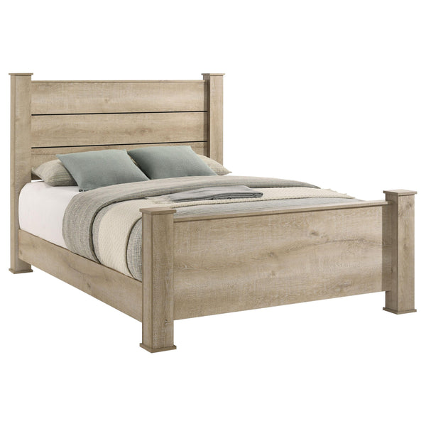 Coaster Furniture Oakglen 225101Q 55-inch Queen Panel Bed - Weathered Oak