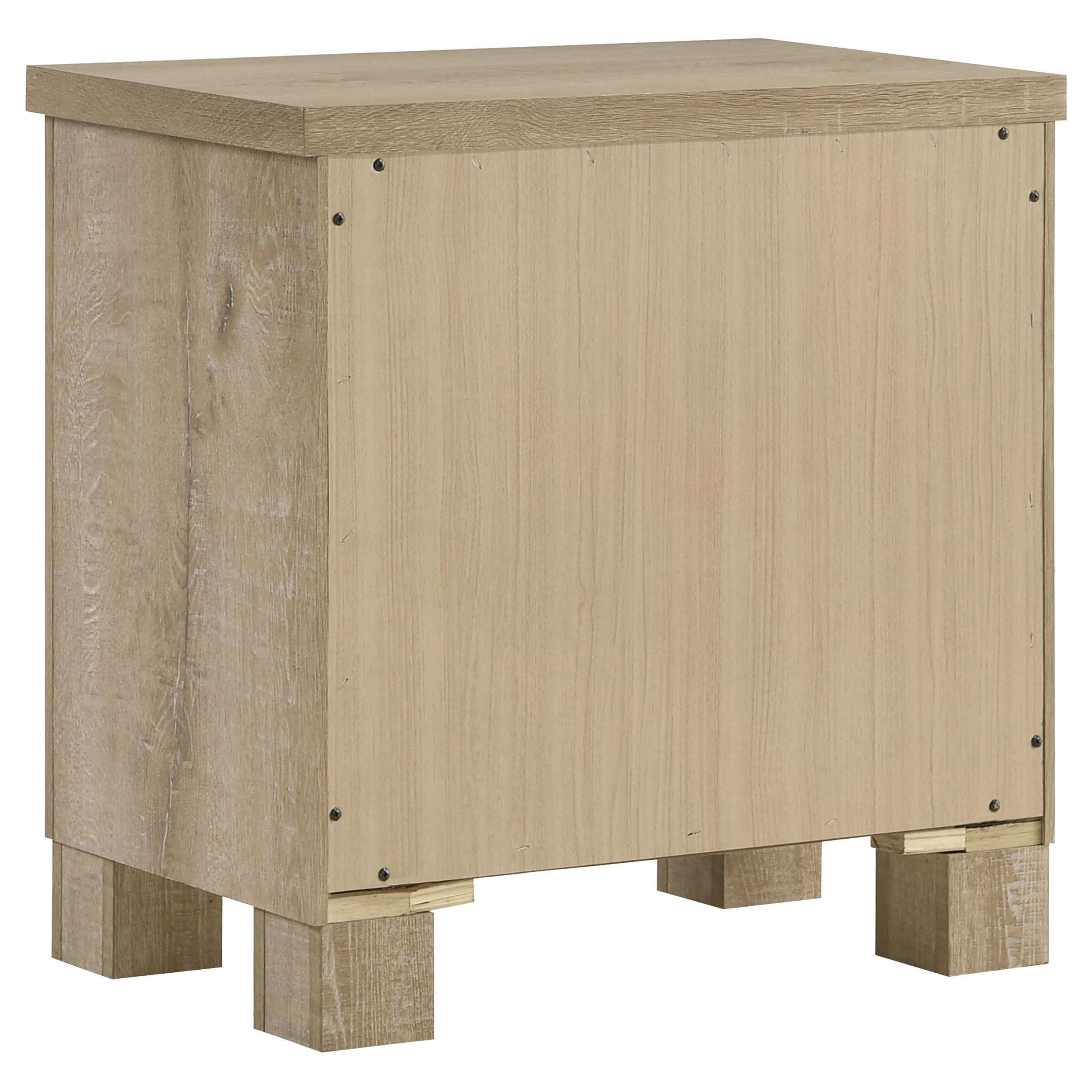  Coaster Furniture Oakglen 225102 2-drawer Nightstand Bedside Table - Weathered Oak IMAGE 6