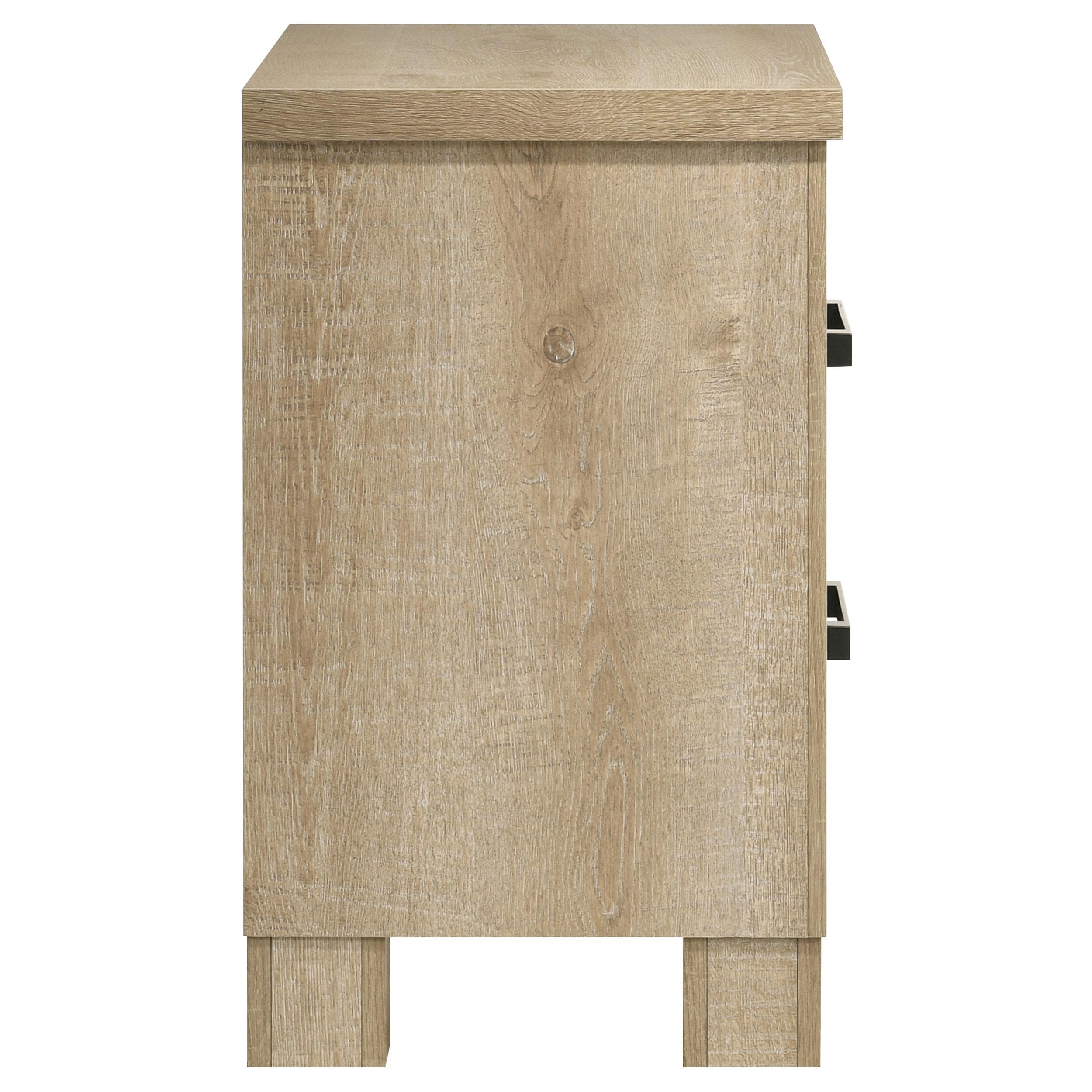  Coaster Furniture Oakglen 225102 2-drawer Nightstand Bedside Table - Weathered Oak IMAGE 9