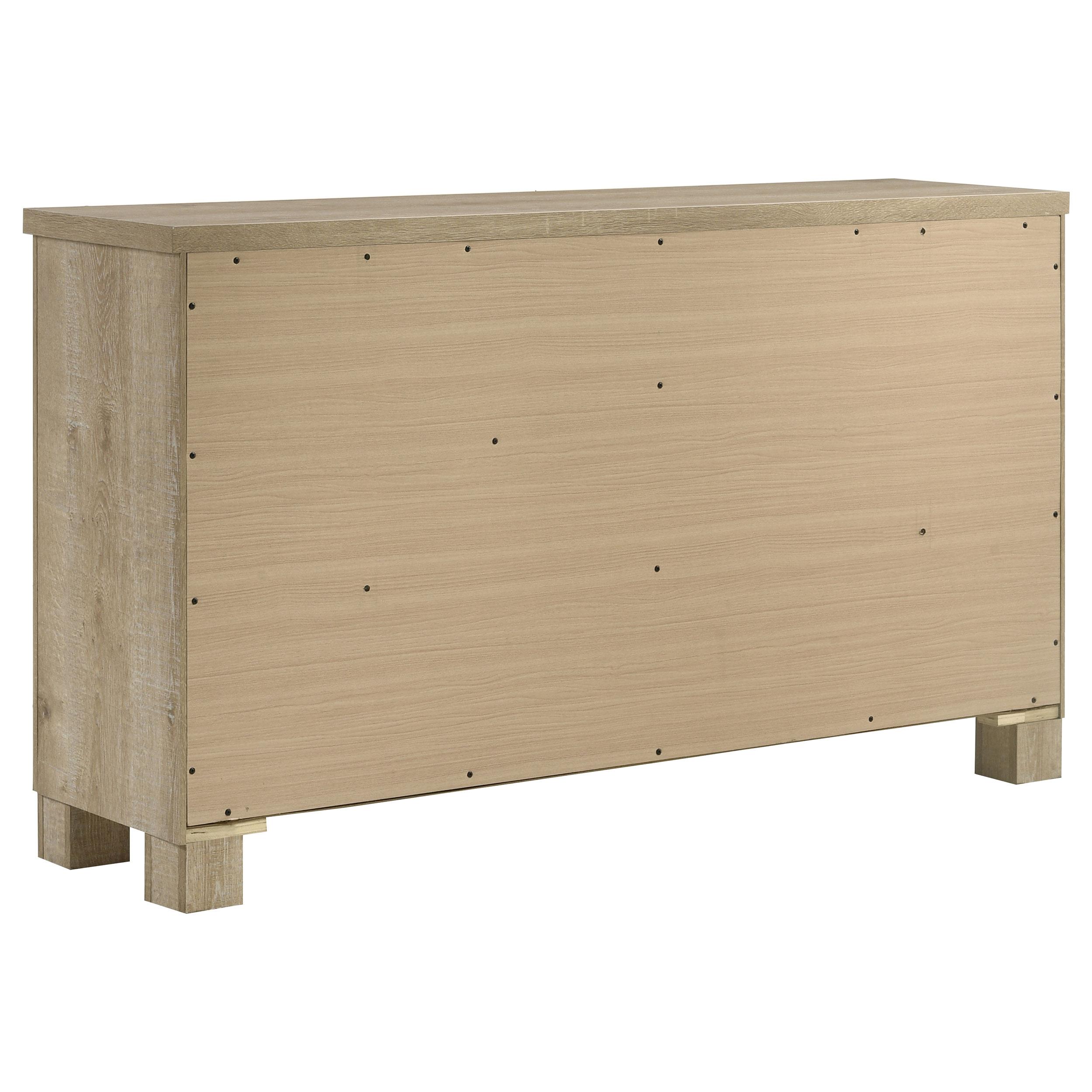  Coaster Furniture Oakglen 225103 6-drawer Dresser - Weathered Oak IMAGE 6