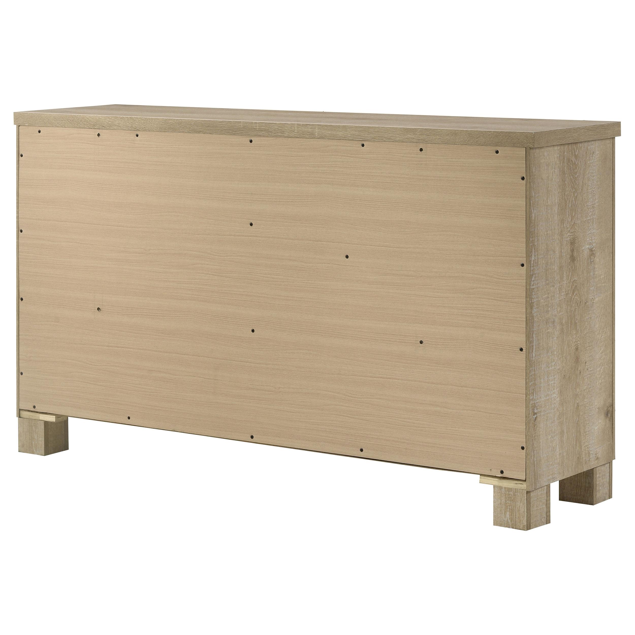  Coaster Furniture Oakglen 225103 6-drawer Dresser - Weathered Oak IMAGE 8