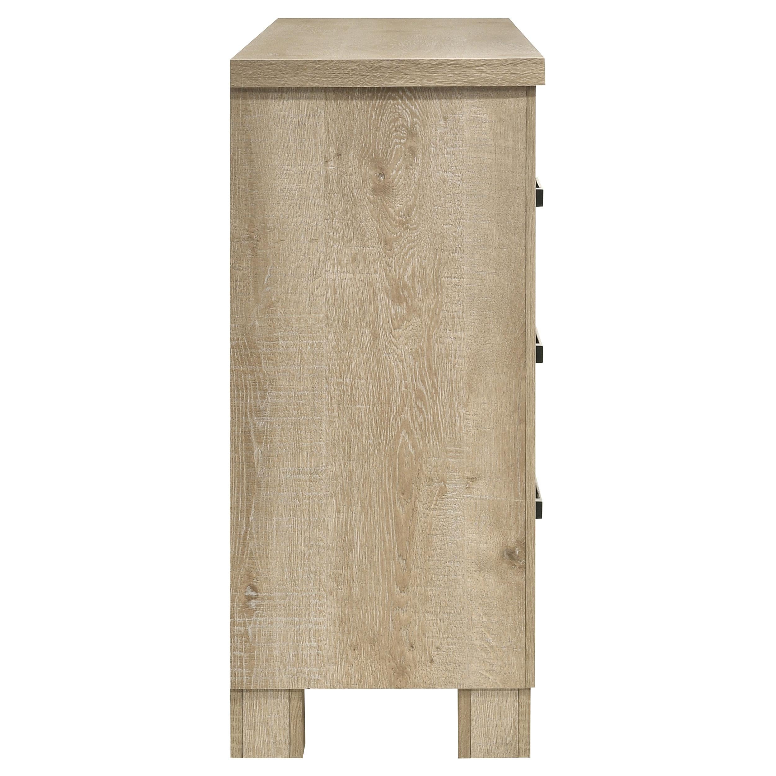  Coaster Furniture Oakglen 225103 6-drawer Dresser - Weathered Oak IMAGE 9