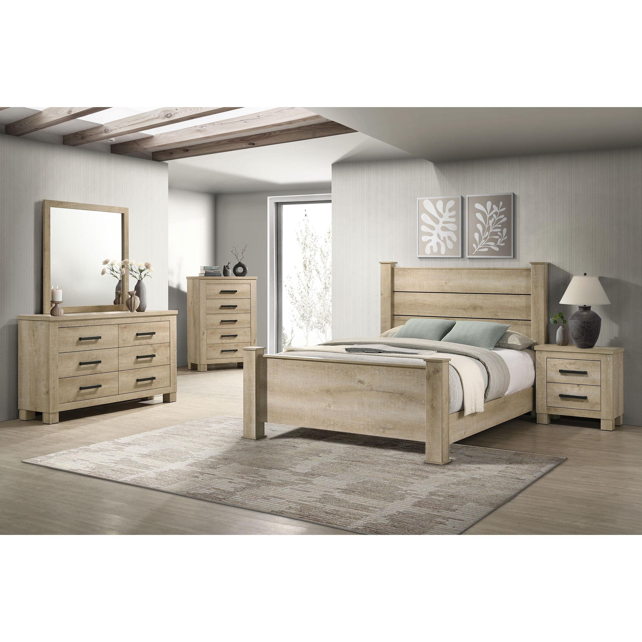  Coaster Furniture Oakglen 225105 5-drawer Chest - Weathered Oak IMAGE 11