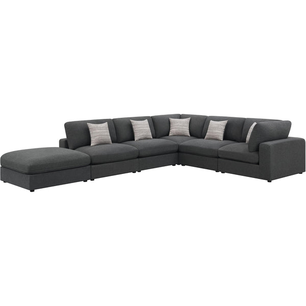 Coaster Furniture Serene 551324-SET 6 pc Upholstered Modular Sectional - Charcoal