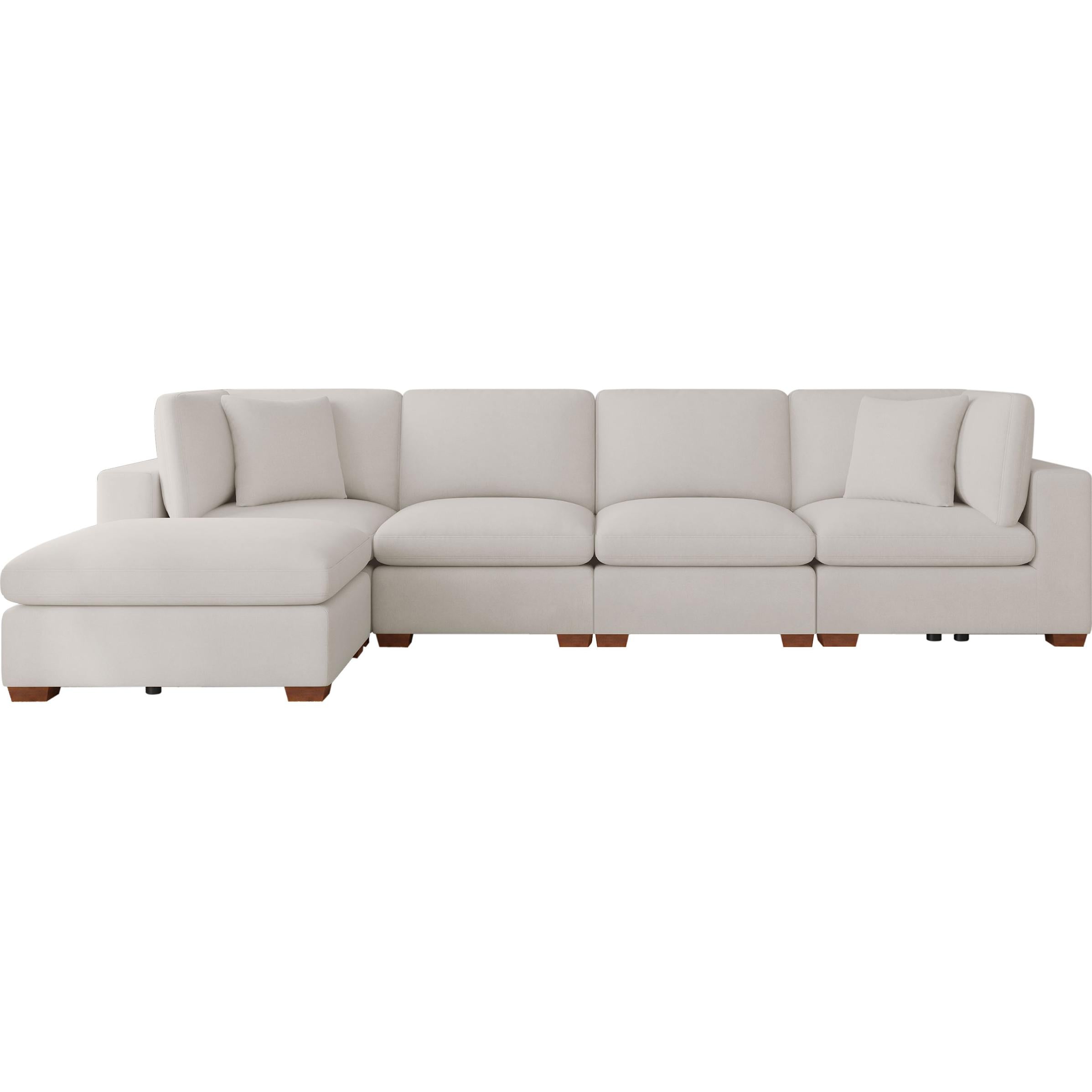  Coaster Furniture Lakeview 551461-SETB 5 pc Upholstered Modular Sectional Sofa - Ivory IMAGE 2
