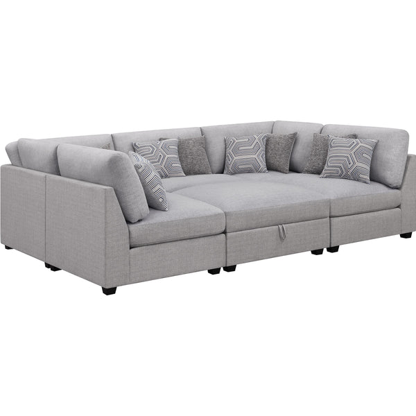 Coaster Furniture Cambria 551511-S6A 6 pc Upholstered Modular Sectional - Grey