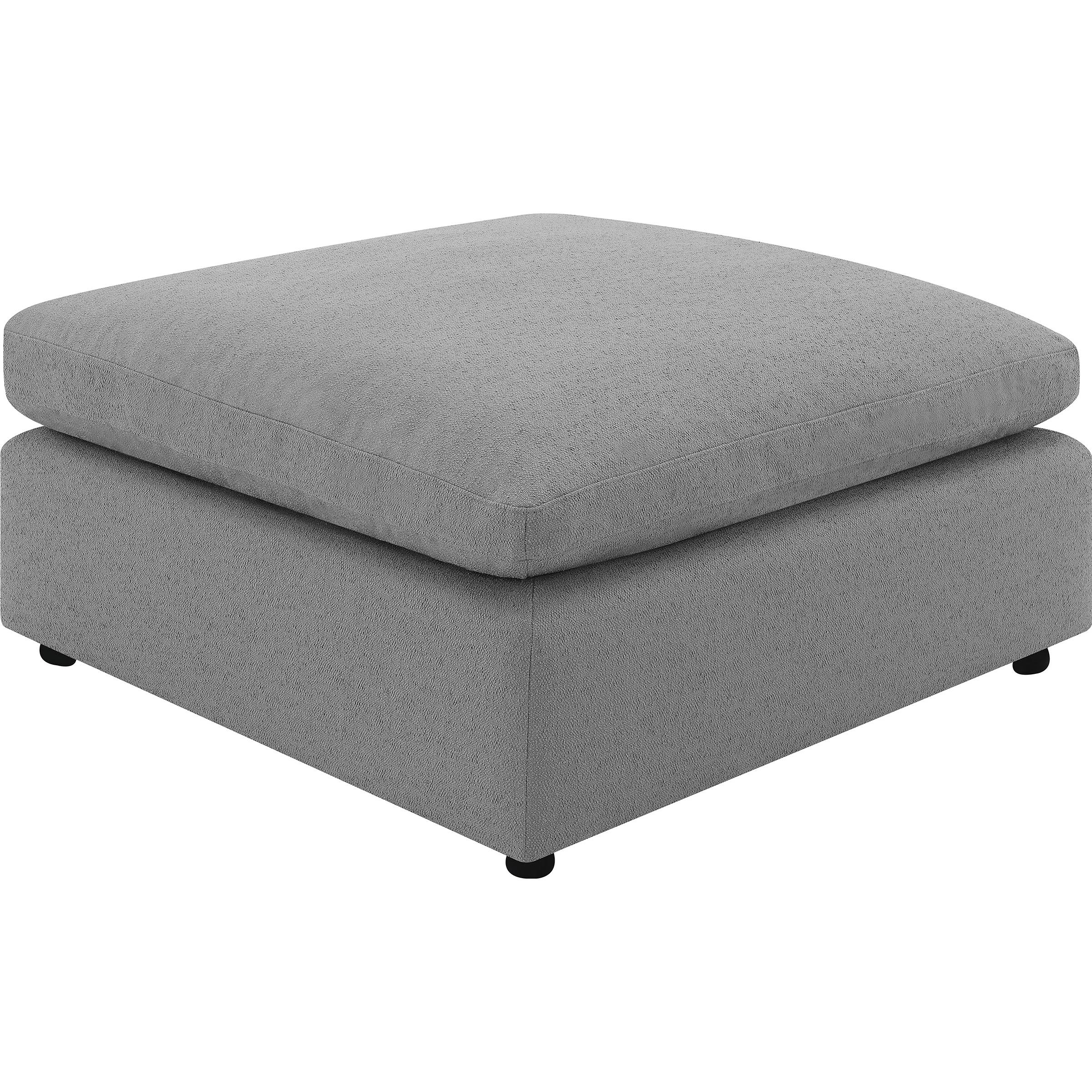  Coaster Furniture Raleigh 551756 Boucle Upholstered Ottoman - Grey IMAGE 1