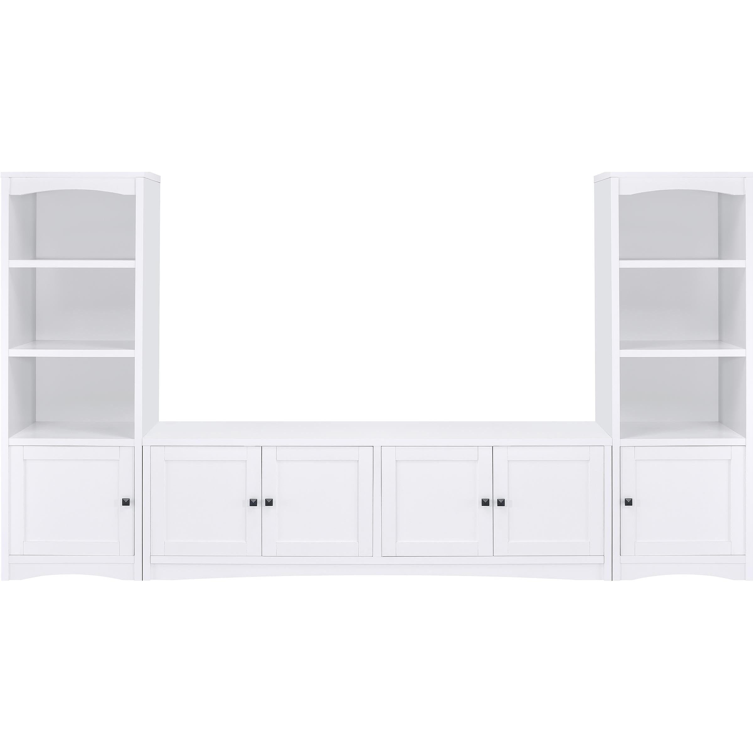  Coaster Furniture Laughlin 724113-SET 3-piece Entertainment Center TV Stand - White IMAGE 3