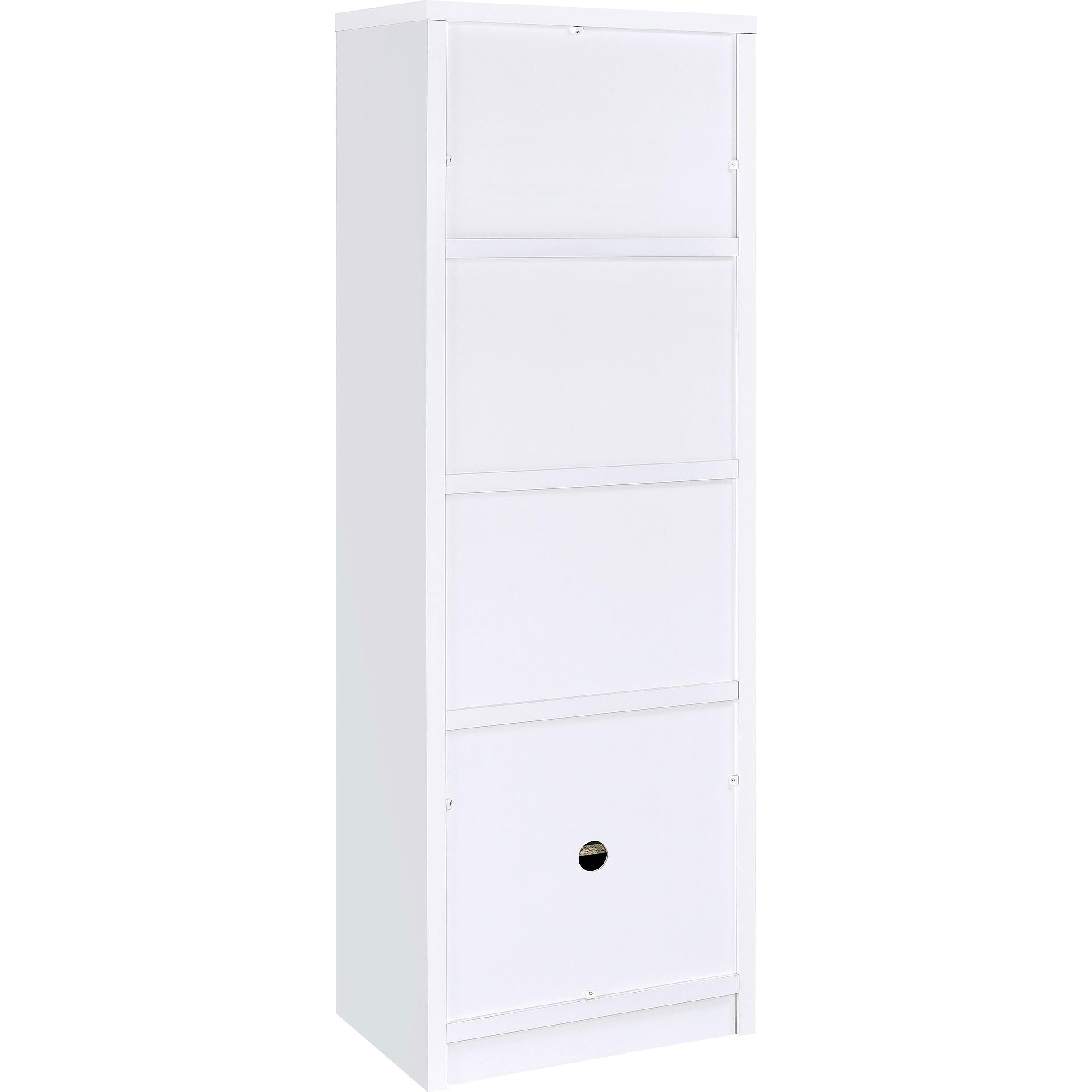  Coaster Furniture Laughlin 724114 3-shelf Engineered Wood Media Tower - White IMAGE 7