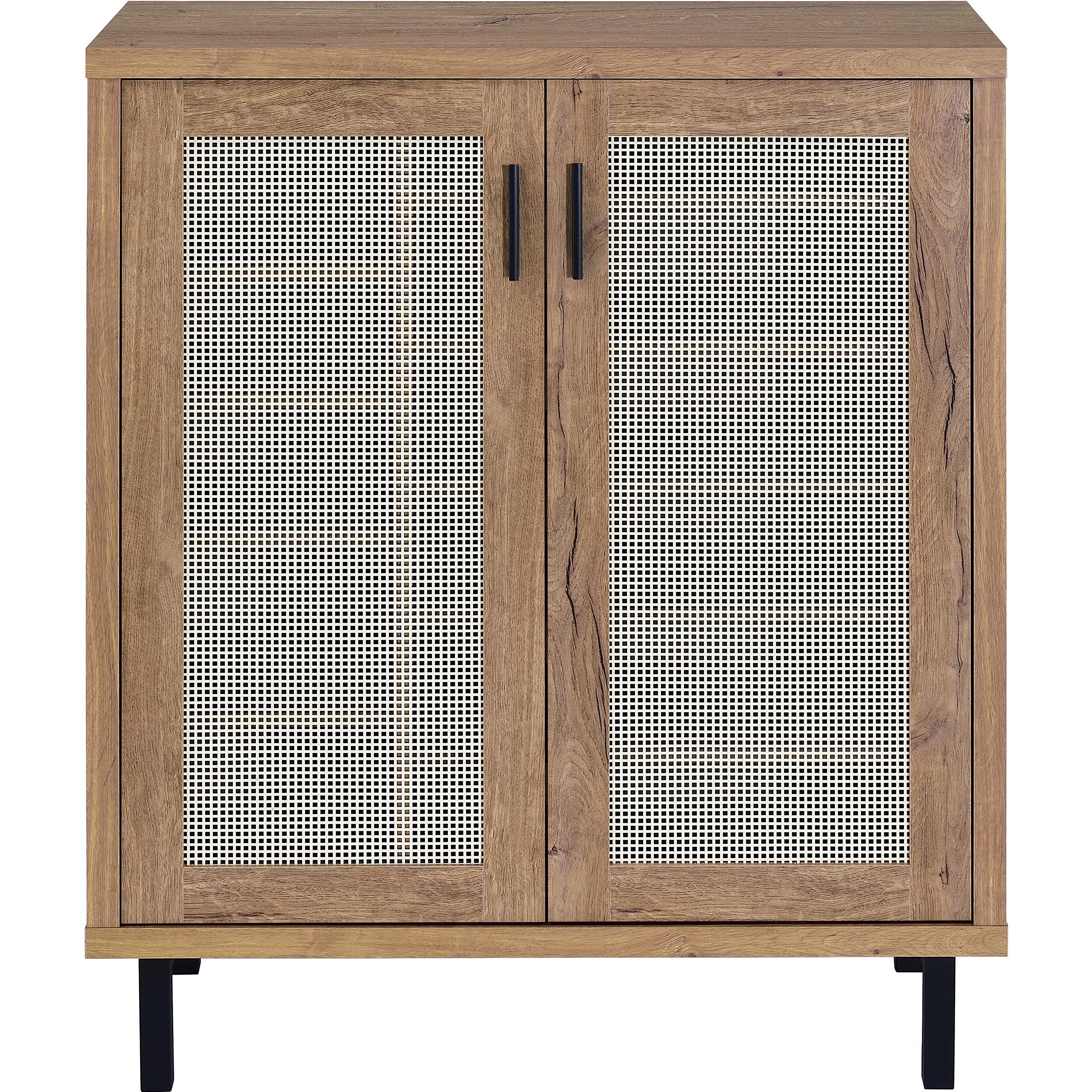  Coaster Furniture Teller 950421 2-door Shoe Storage Cabinet - Natural Oak IMAGE 4