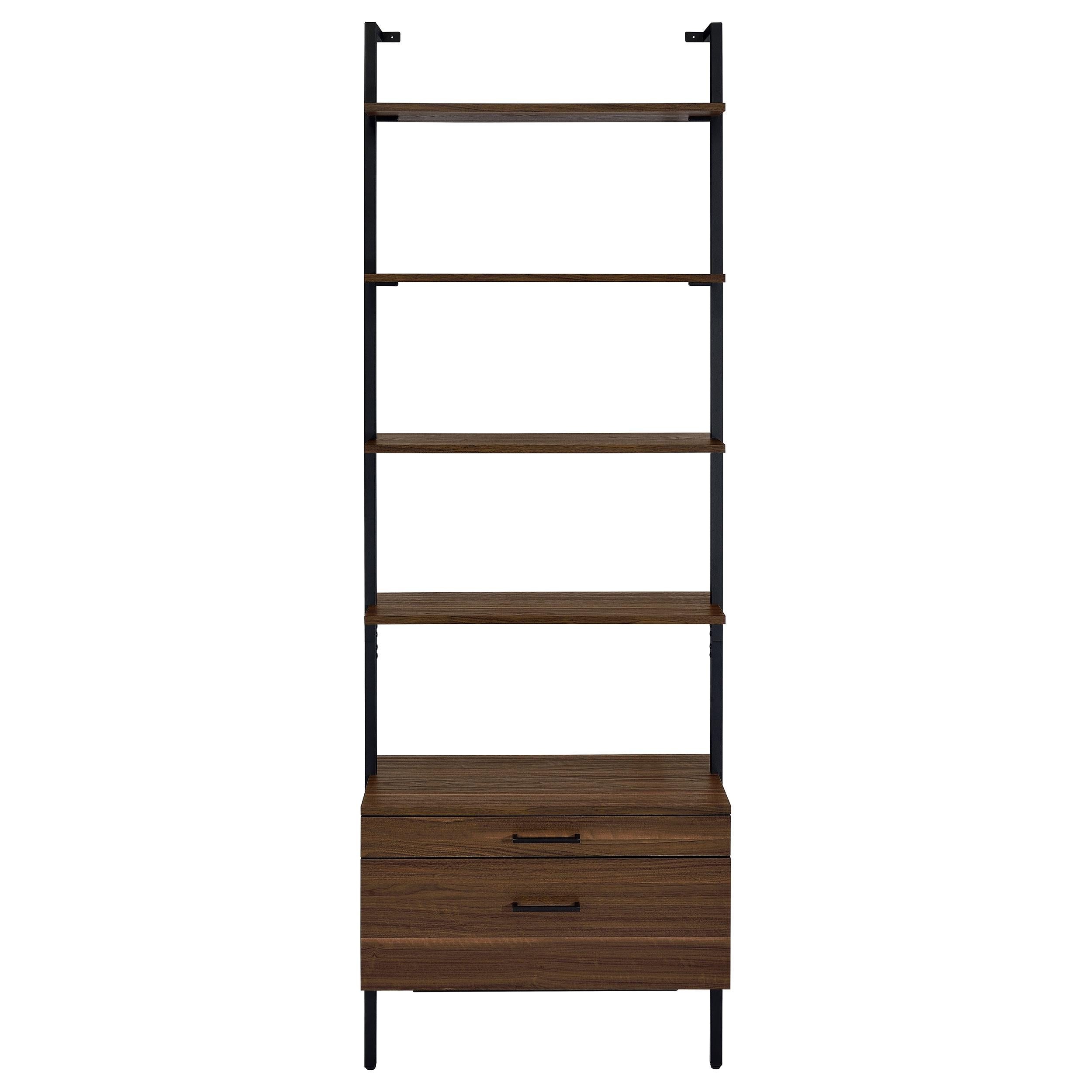  Coaster Furniture Owens 980074-S3 3-piece 96-inch Wall Mounted Bookshelf Set - Walnut IMAGE 5