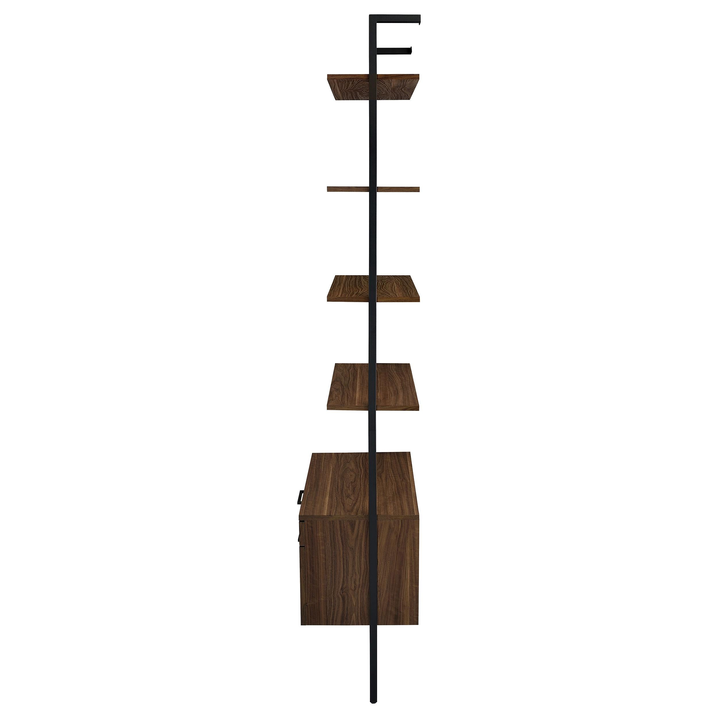  Coaster Furniture Owens 980074-S3 3-piece 96-inch Wall Mounted Bookshelf Set - Walnut IMAGE 7