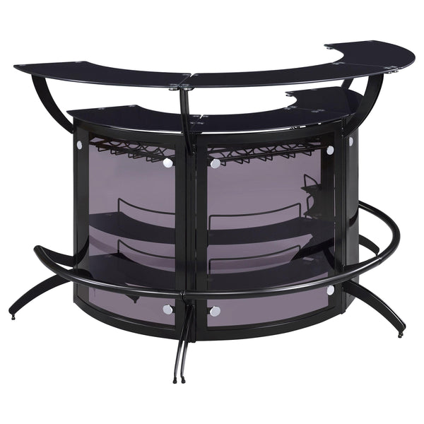 Coaster Furniture Dallas 182135-S3 3-piece Curved Freestanding Home Bar Cabinet - Black