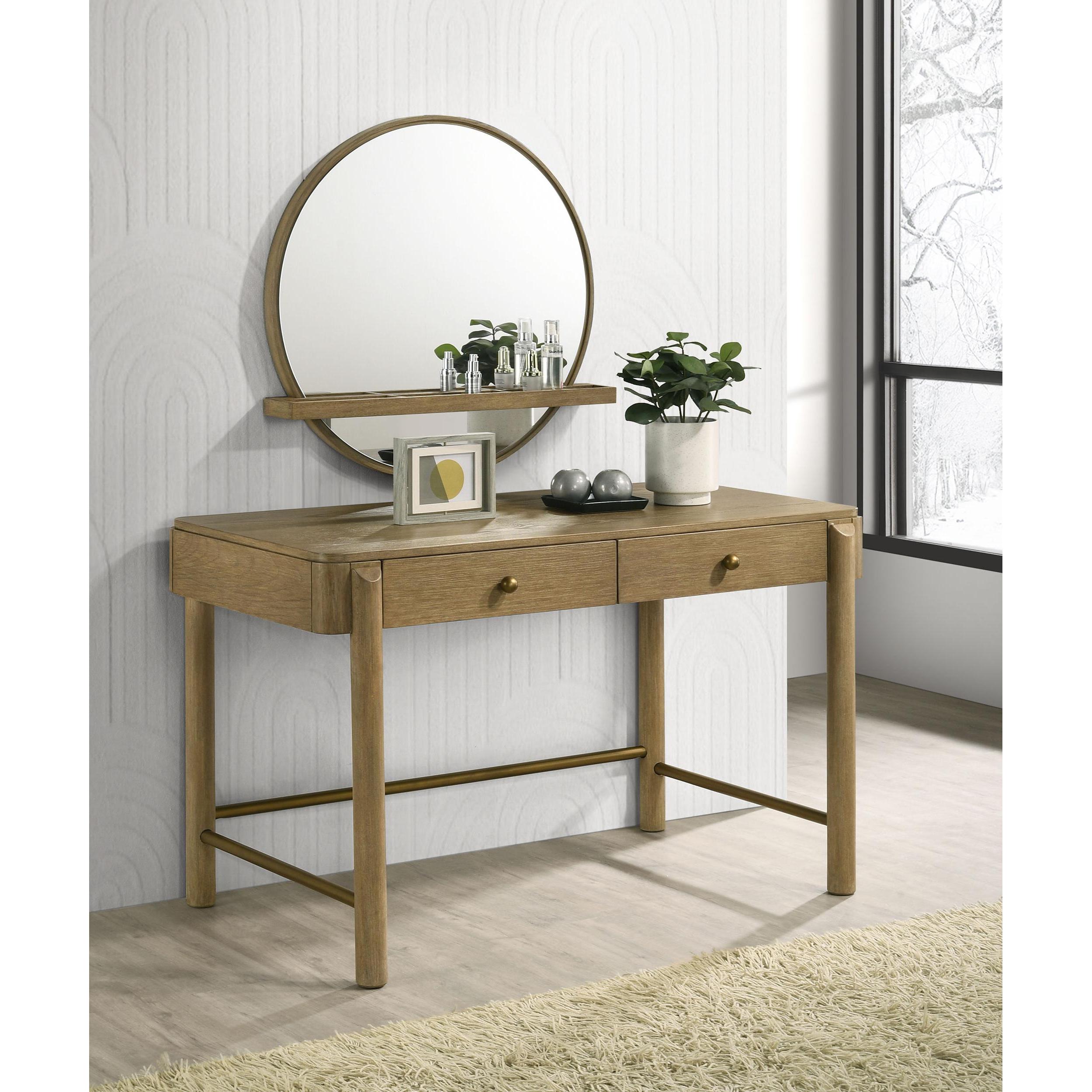  Coaster Furniture Arini 224307-SET 2-piece Makeup Vanity Table and Mirror Set - Sand Wash IMAGE 2
