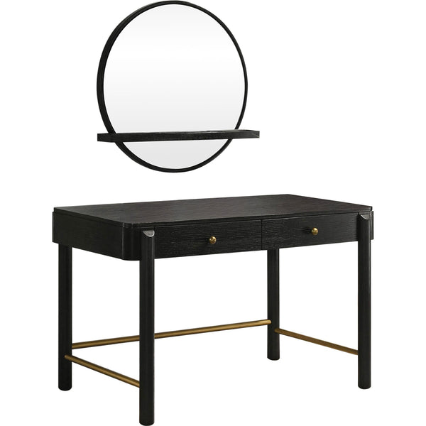 Coaster Furniture Arini 224337-SET 2-piece Makeup Vanity Table and Mirror Set - Black