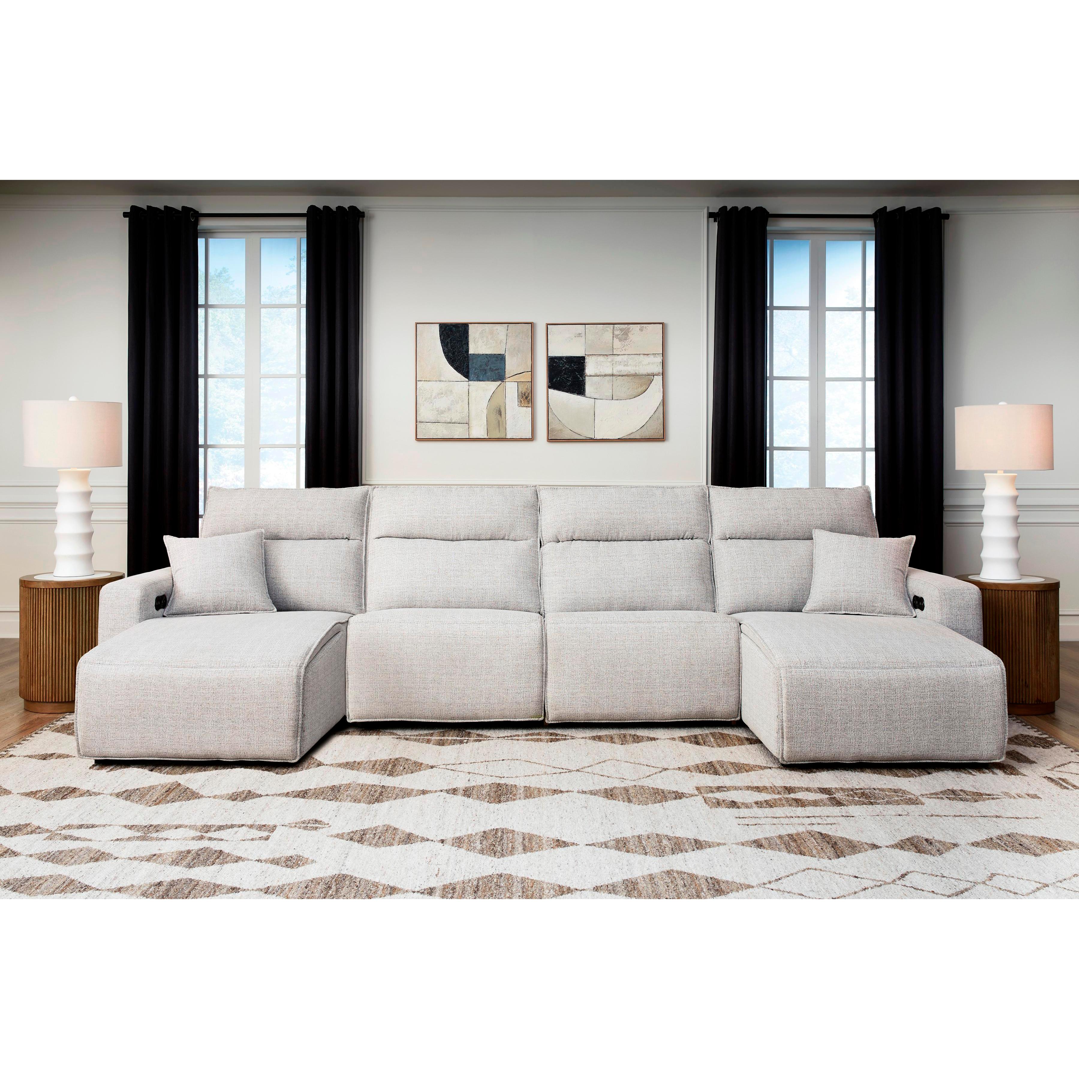  Manufacturer Color_Stone --  ModMax II 65907S11 4 pc Power Reclining Sectional with Chaise IMAGE 1