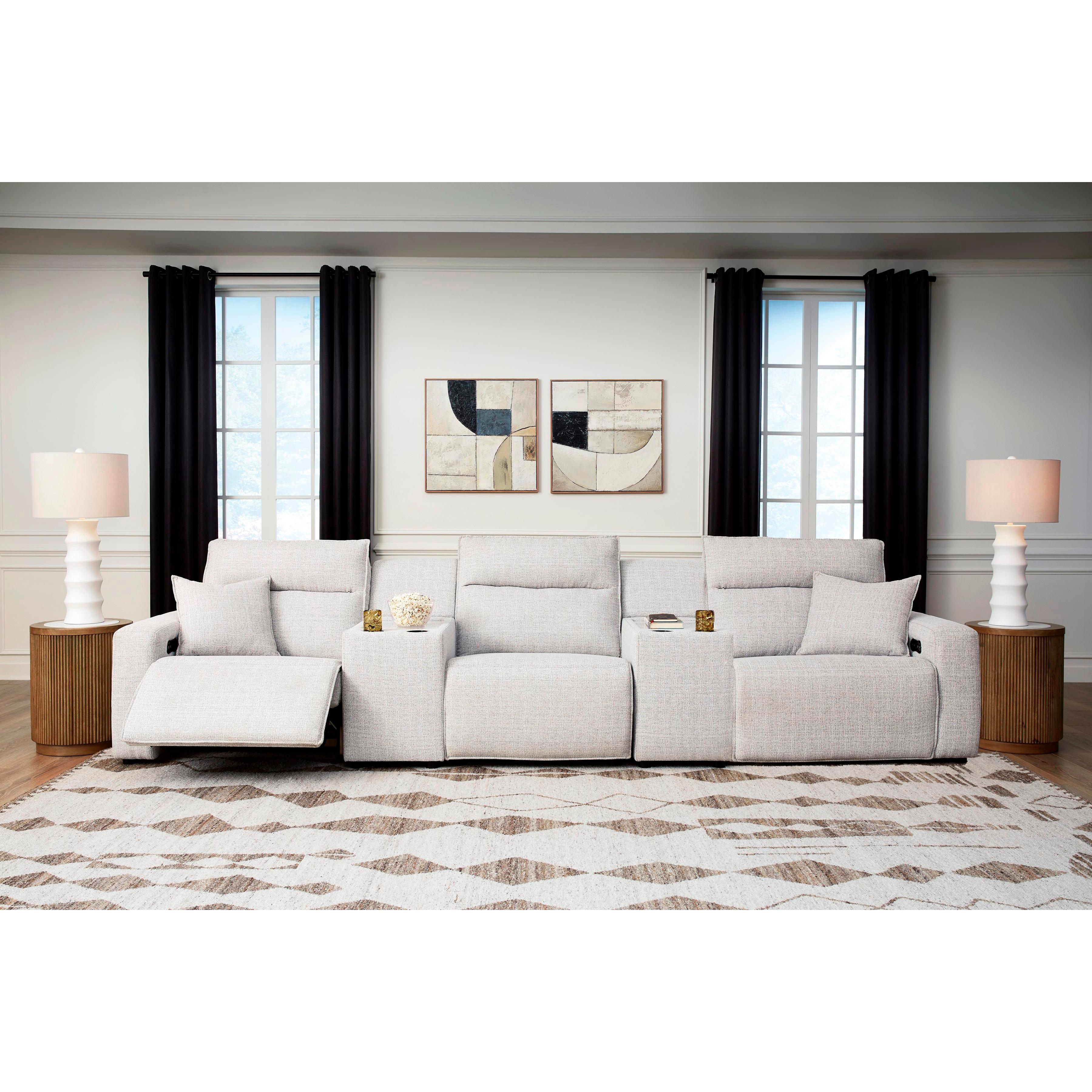  Manufacturer Color_Stone --  ModMax II 65907S14 5 pc Power Reclining Sectional with Consoles IMAGE 2