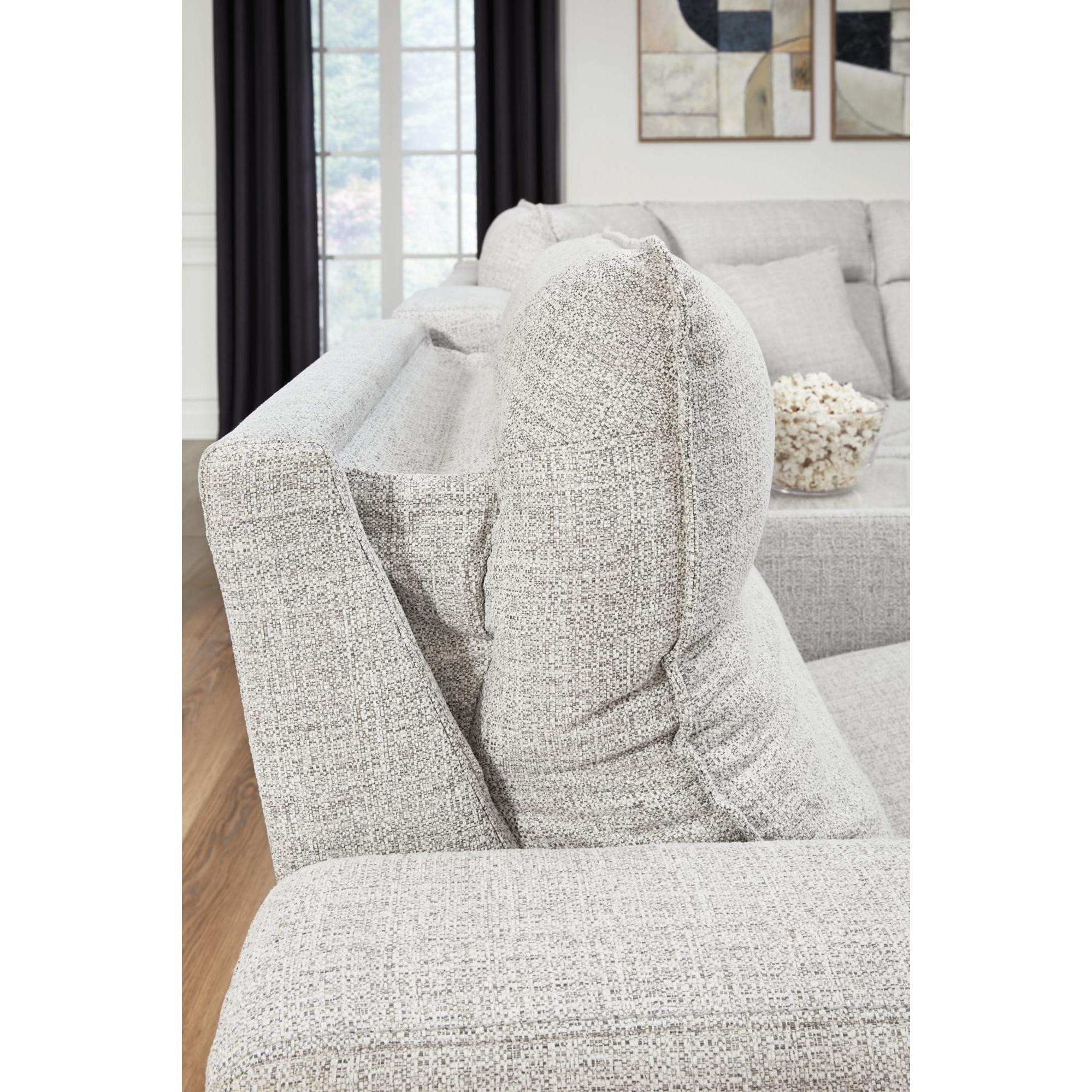  Manufacturer Color_Stone --  ModMax II 65907S20 7 pc Power Reclining Sectional with Chaise and Audio Consoles IMAGE 2