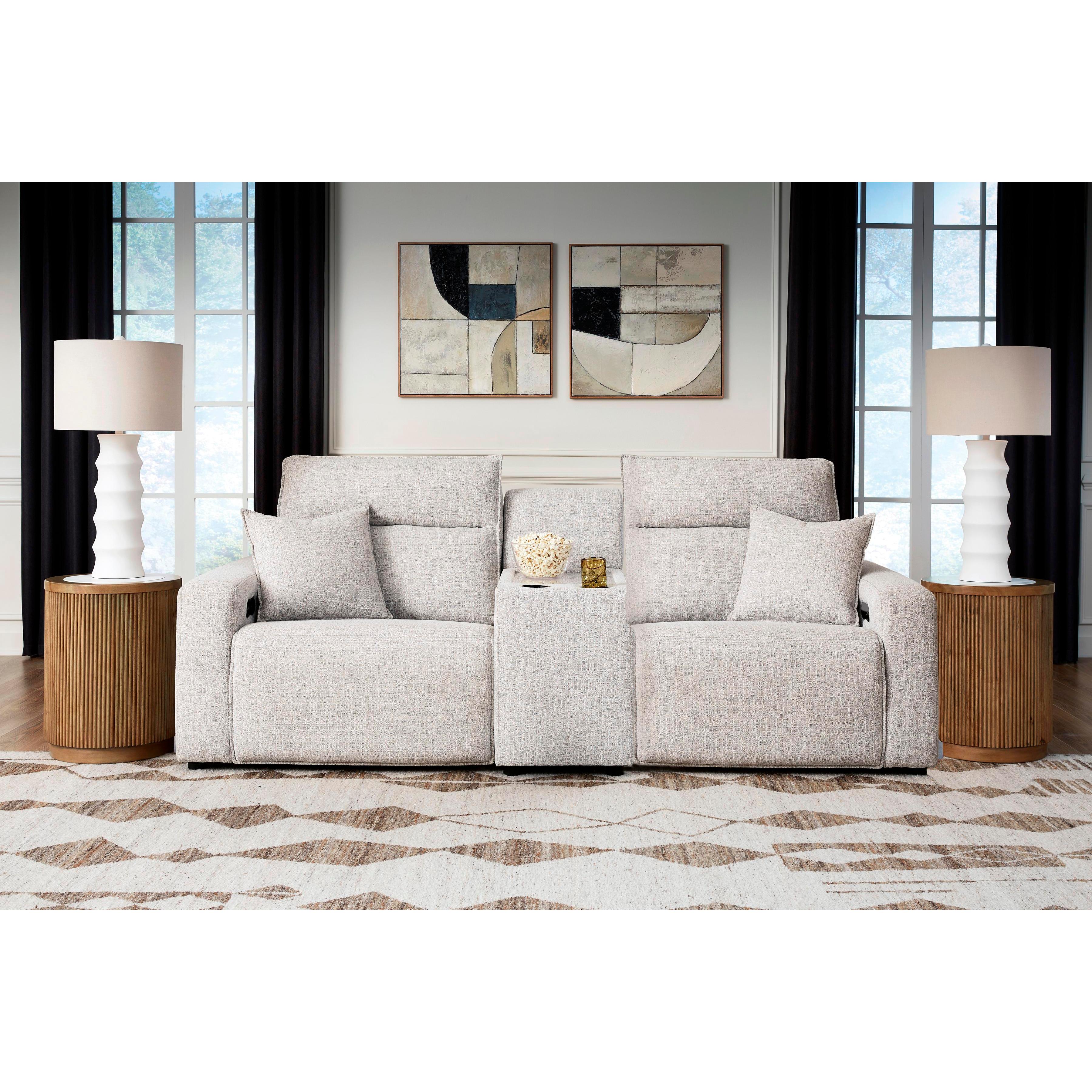  Manufacturer Color_Stone --  ModMax II 65907S3 3 pc Power Reclining Sectional with Console IMAGE 1