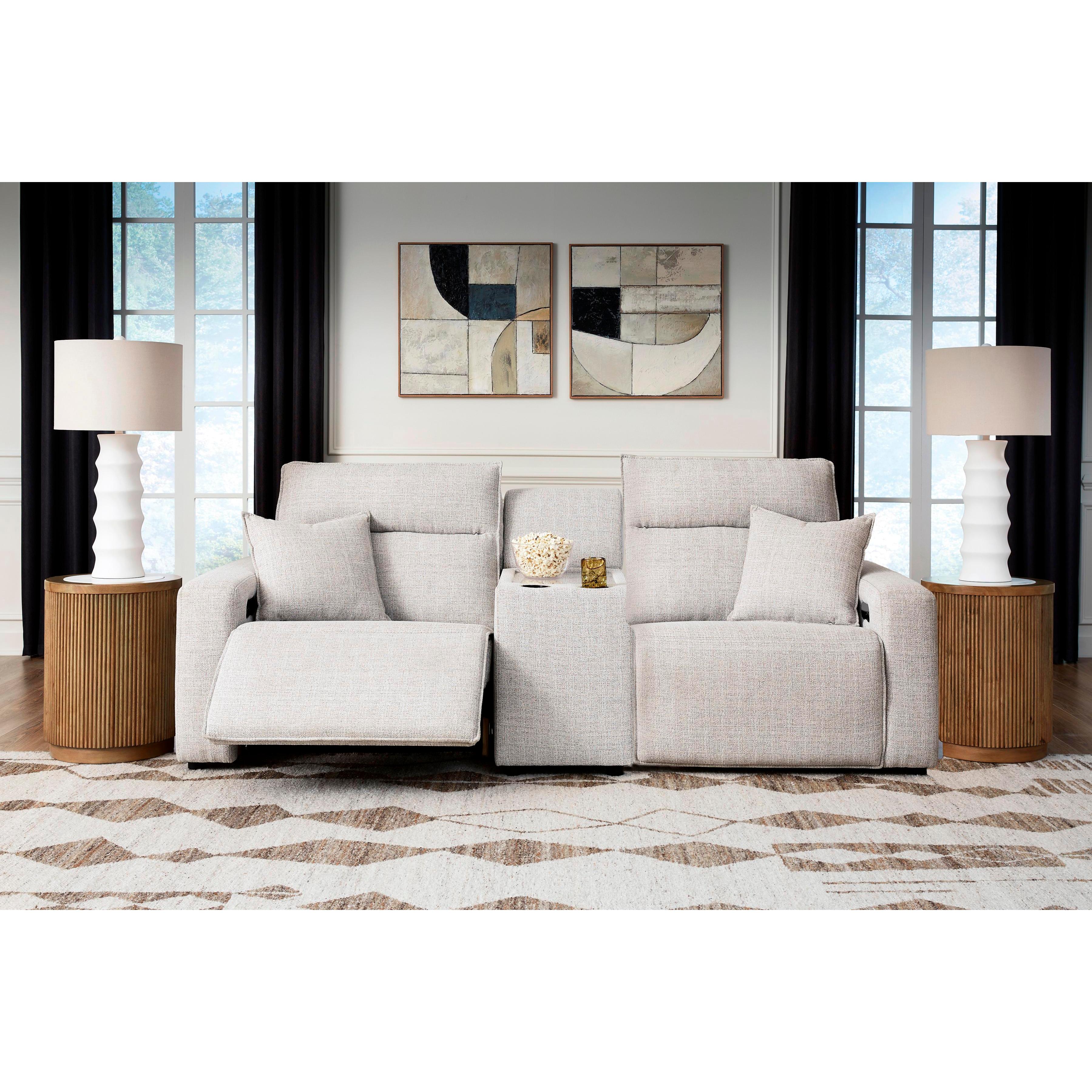  Manufacturer Color_Stone --  ModMax II 65907S3 3 pc Power Reclining Sectional with Console IMAGE 2