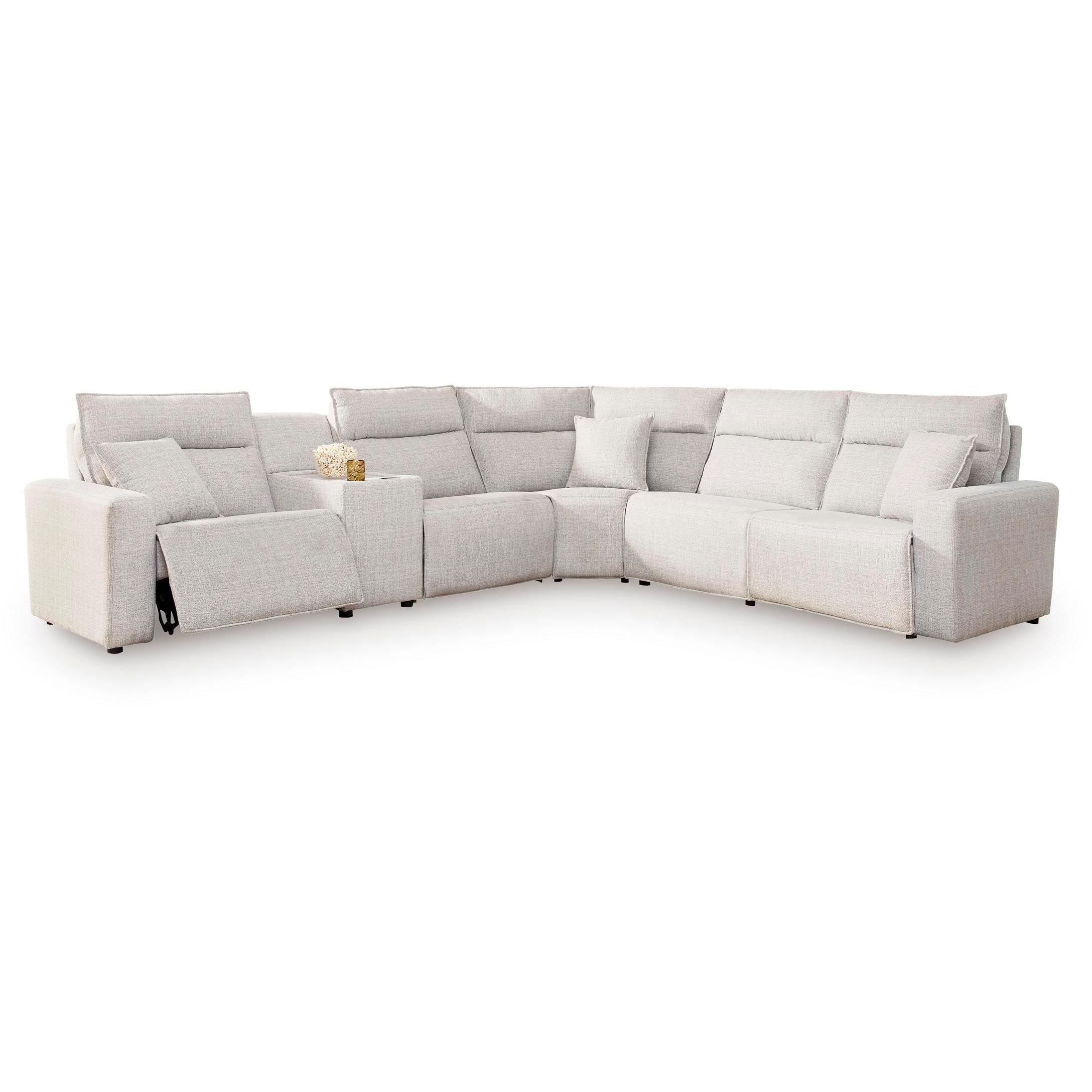  Manufacturer Color_Stone --  ModMax II 65907S36 6 pc Reclining Sectional with Console IMAGE 1