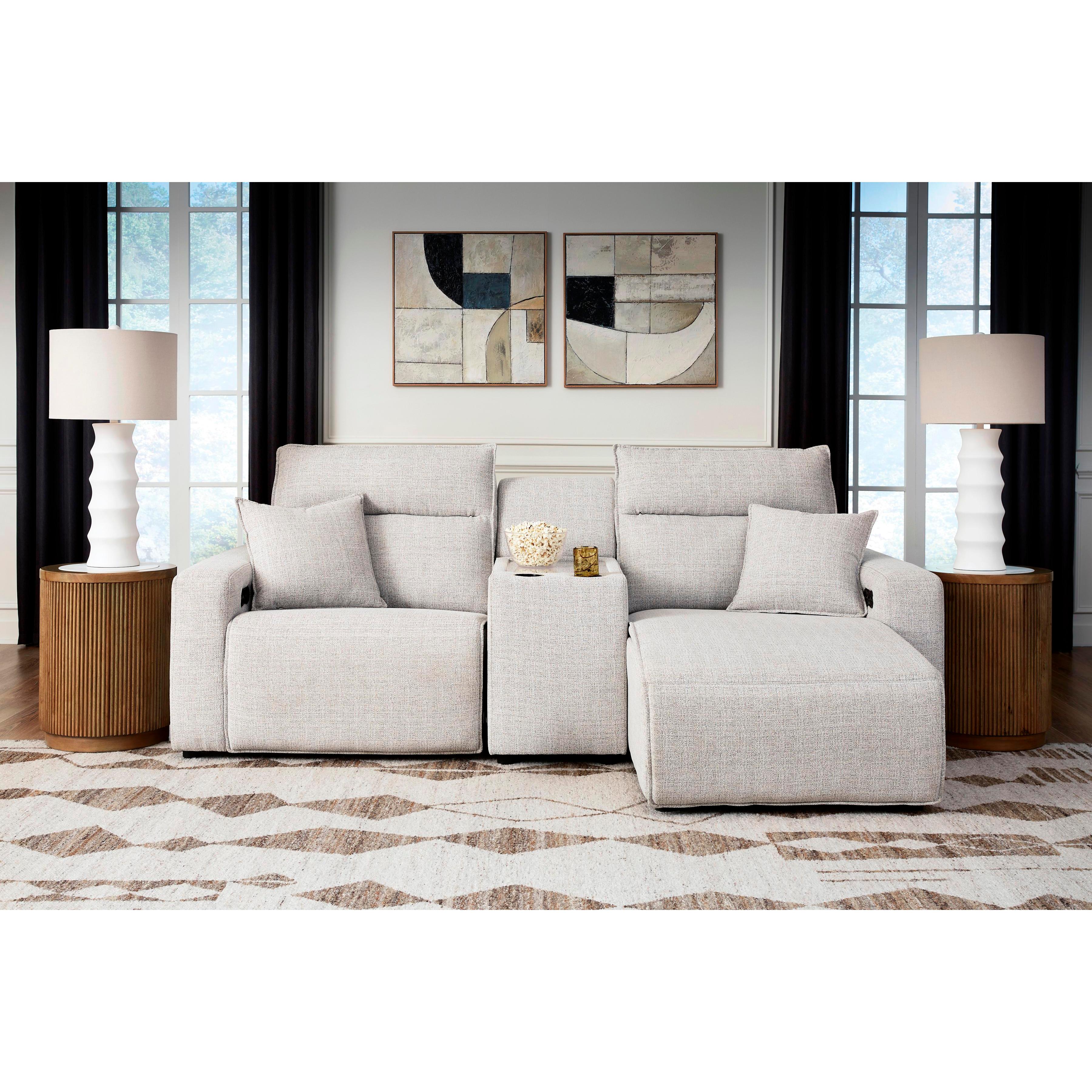  Manufacturer Color_Stone --  ModMax II 65907S4 3 pc Power Reclining Sectional with Chaise and Console IMAGE 1