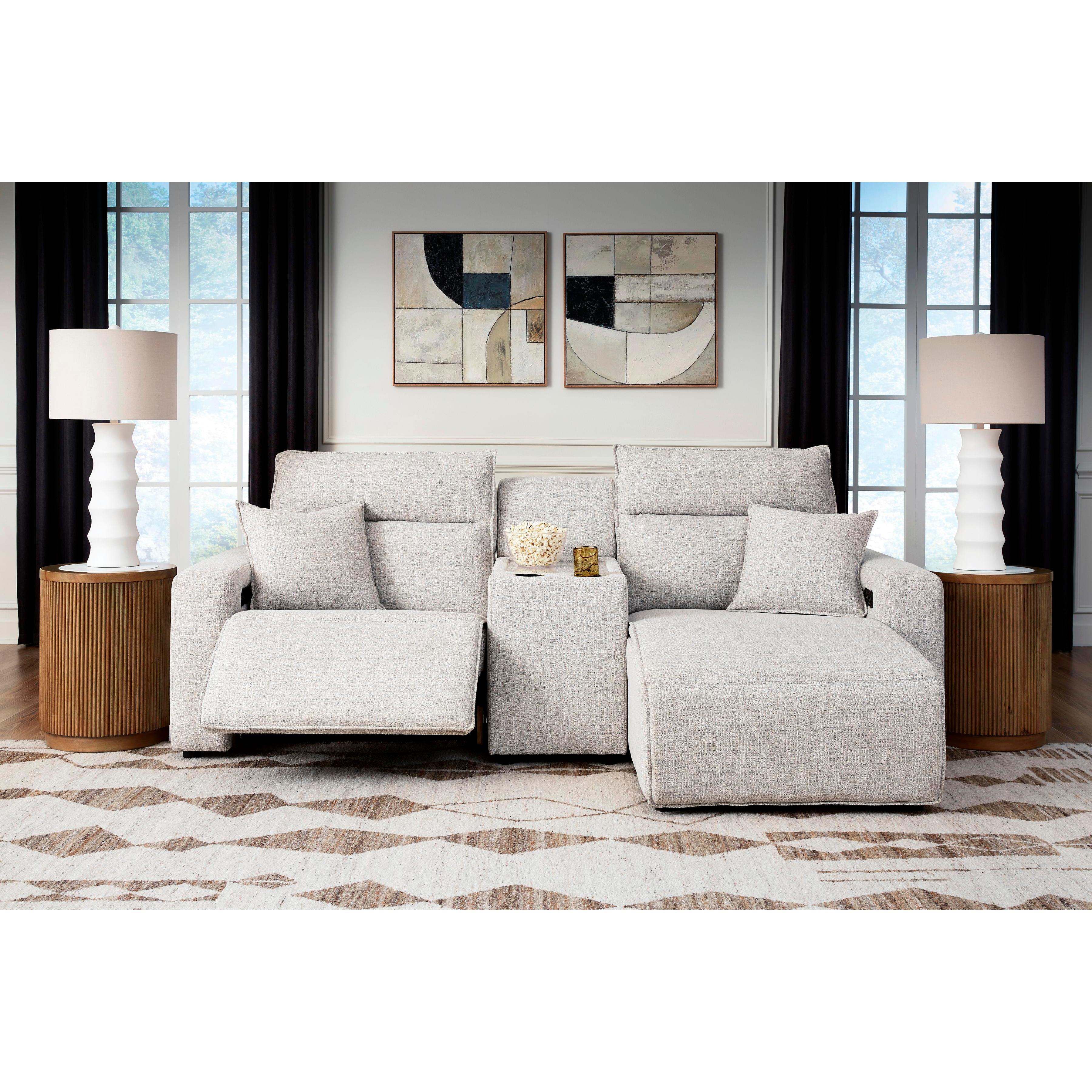  Manufacturer Color_Stone --  ModMax II 65907S4 3 pc Power Reclining Sectional with Chaise and Console IMAGE 2