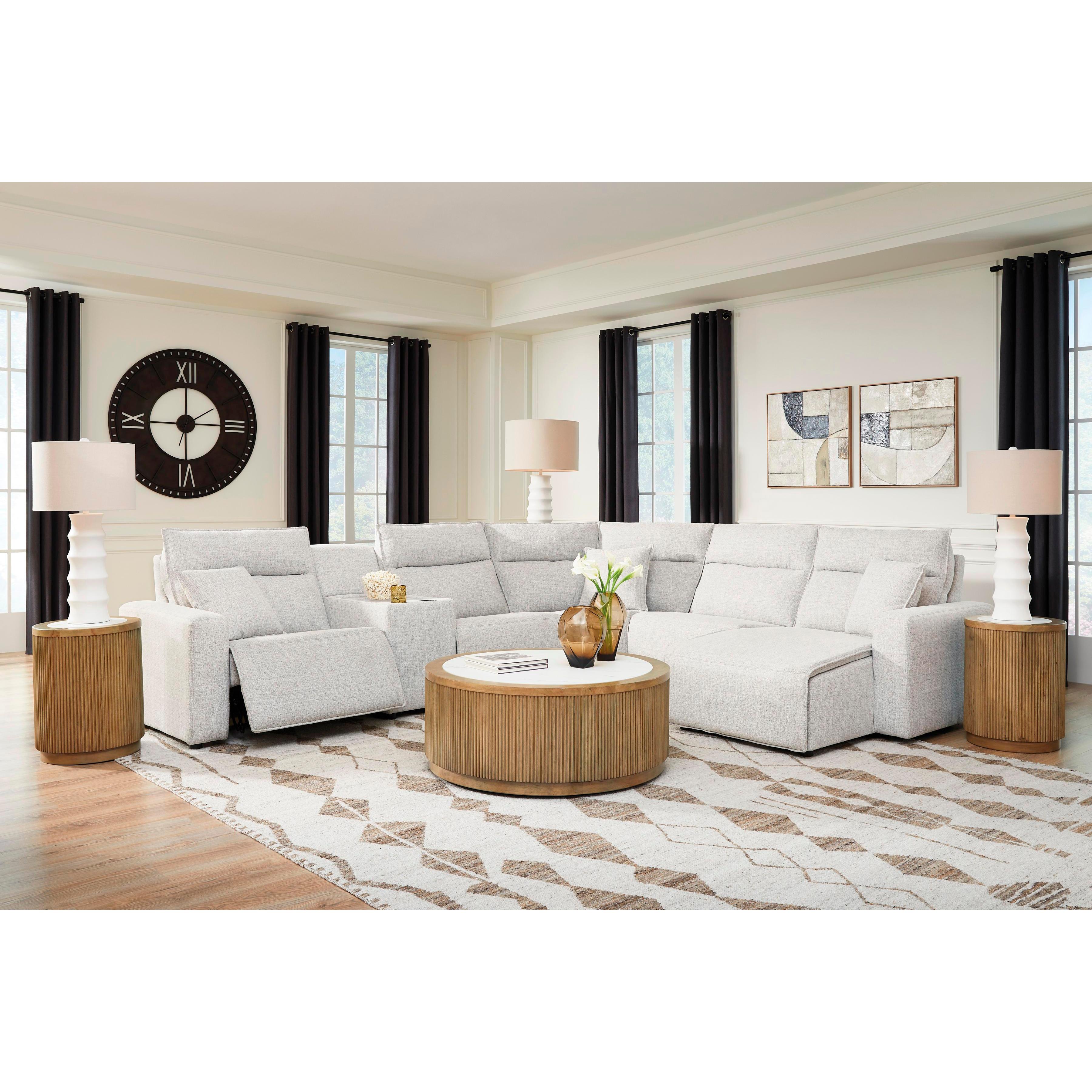  Manufacturer Color_Stone --  ModMax II 65907S6 6 pc Power Reclining Sectional with Chaise and Console IMAGE 3