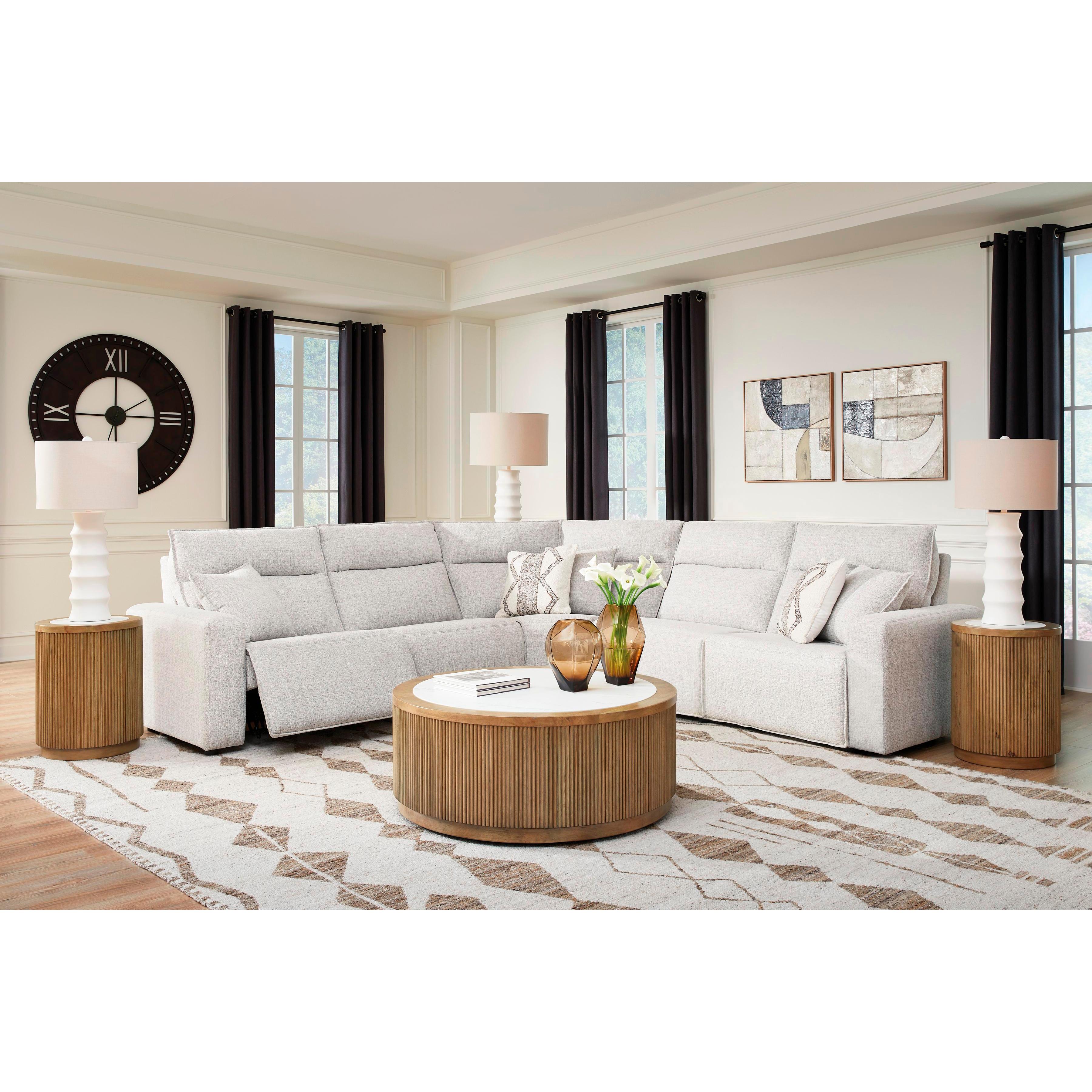  Manufacturer Color_Stone --  ModMax II 65907S8 5 pc Power Reclining Sectional IMAGE 4