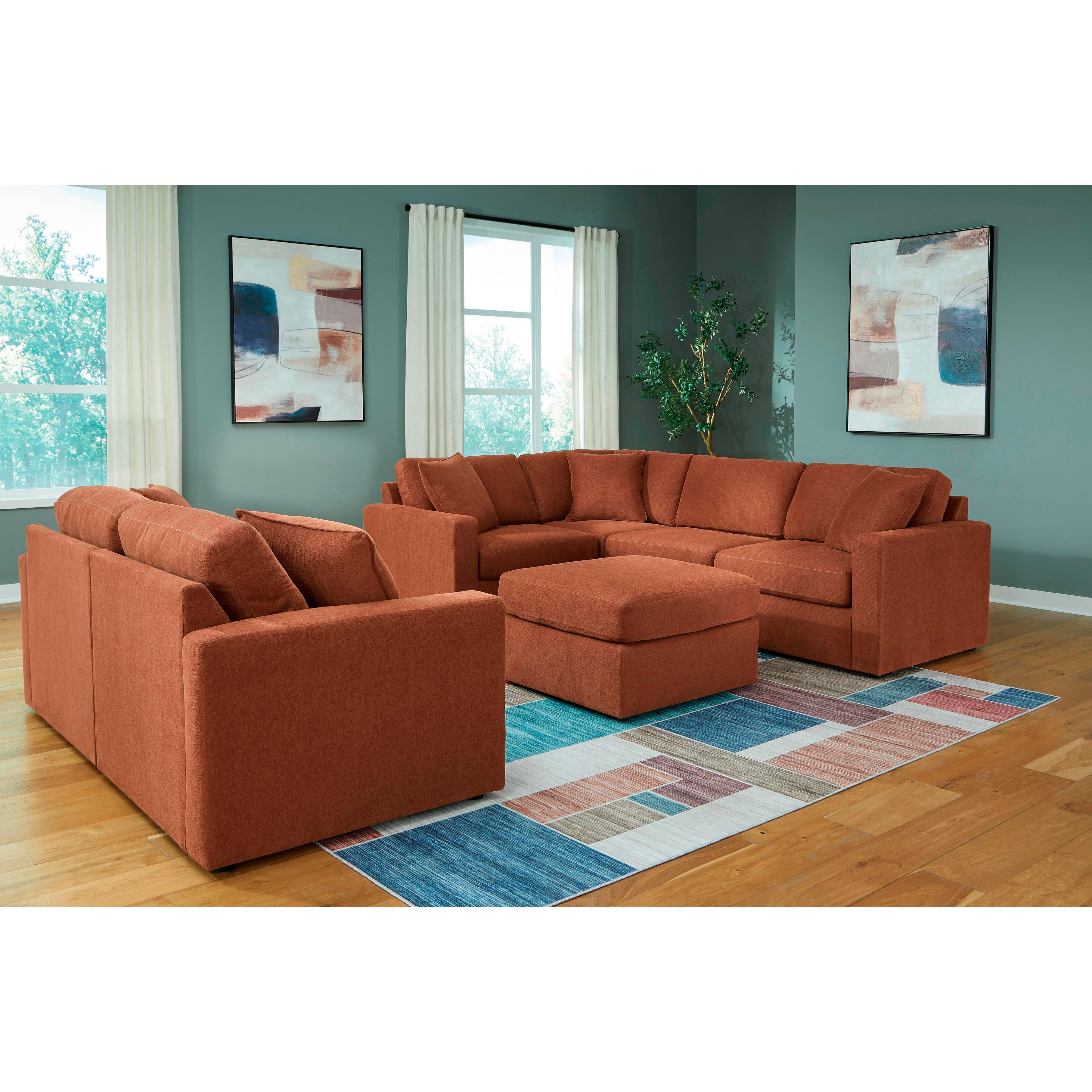  Manufacturer Color_Spice --  Signature Design by Ashley Modmax Fabric 4 pc Sectional IMAGE 2