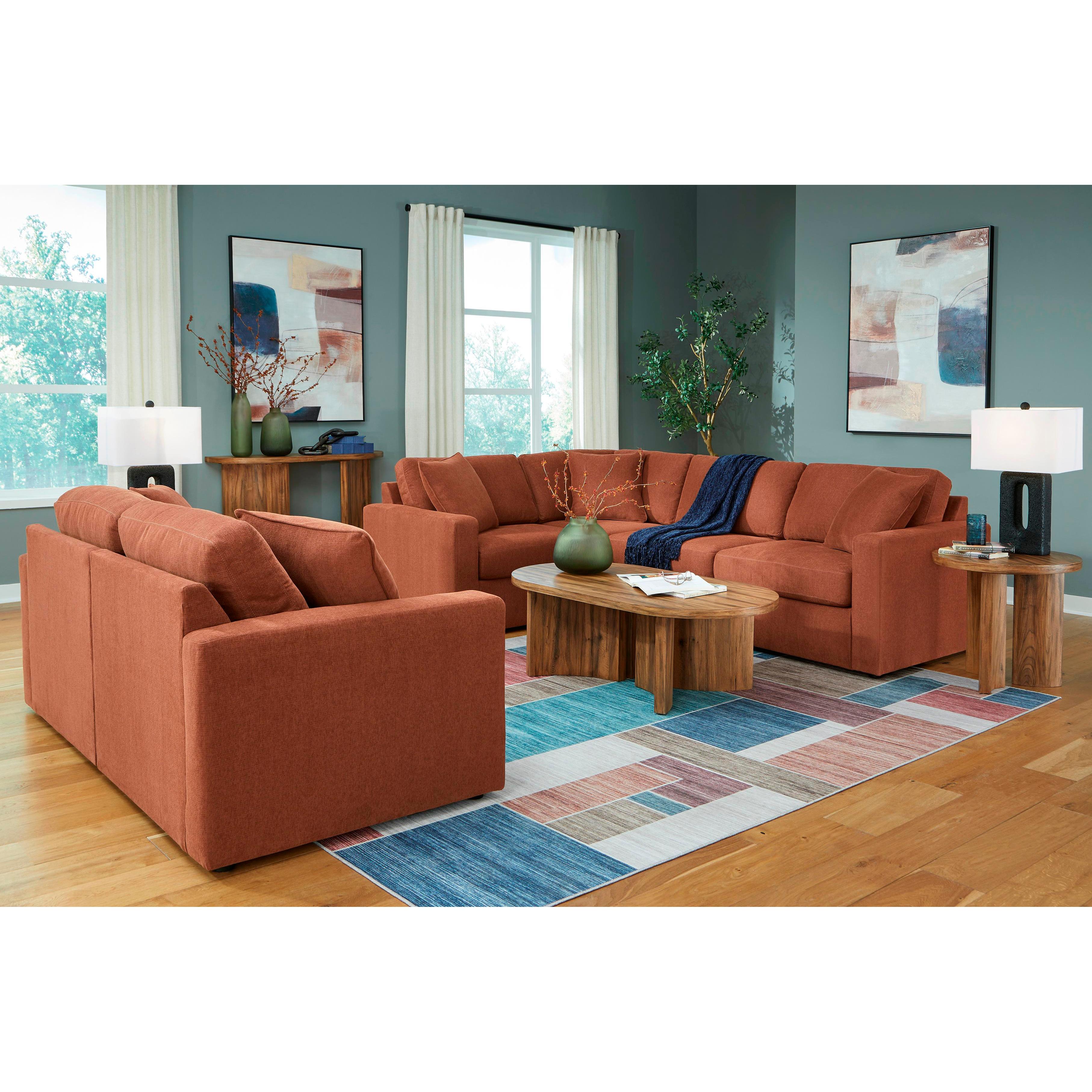  Manufacturer Color_Spice --  Signature Design by Ashley Modmax Fabric 4 pc Sectional IMAGE 3