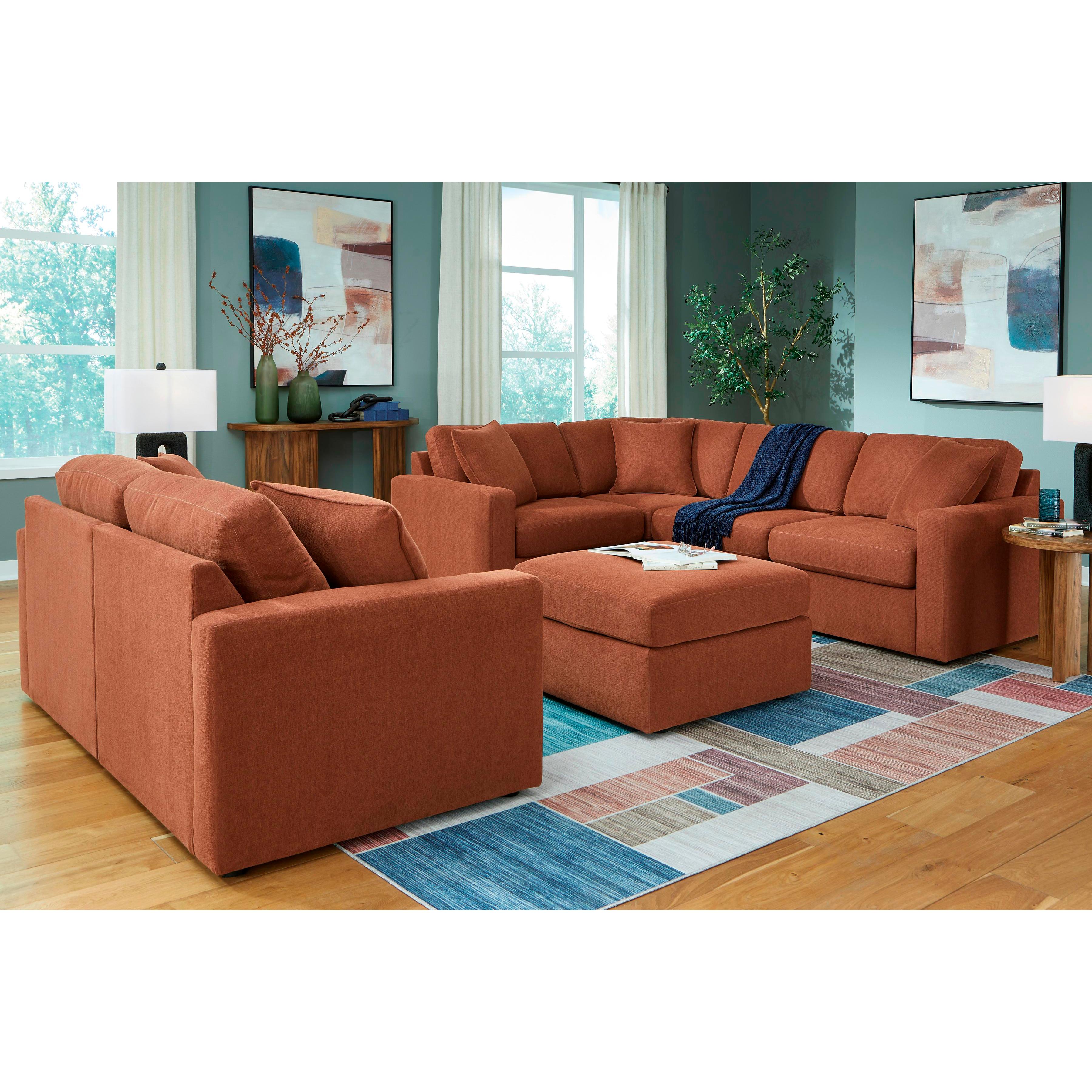  Manufacturer Color_Spice --  Signature Design by Ashley Modmax Fabric 4 pc Sectional IMAGE 5