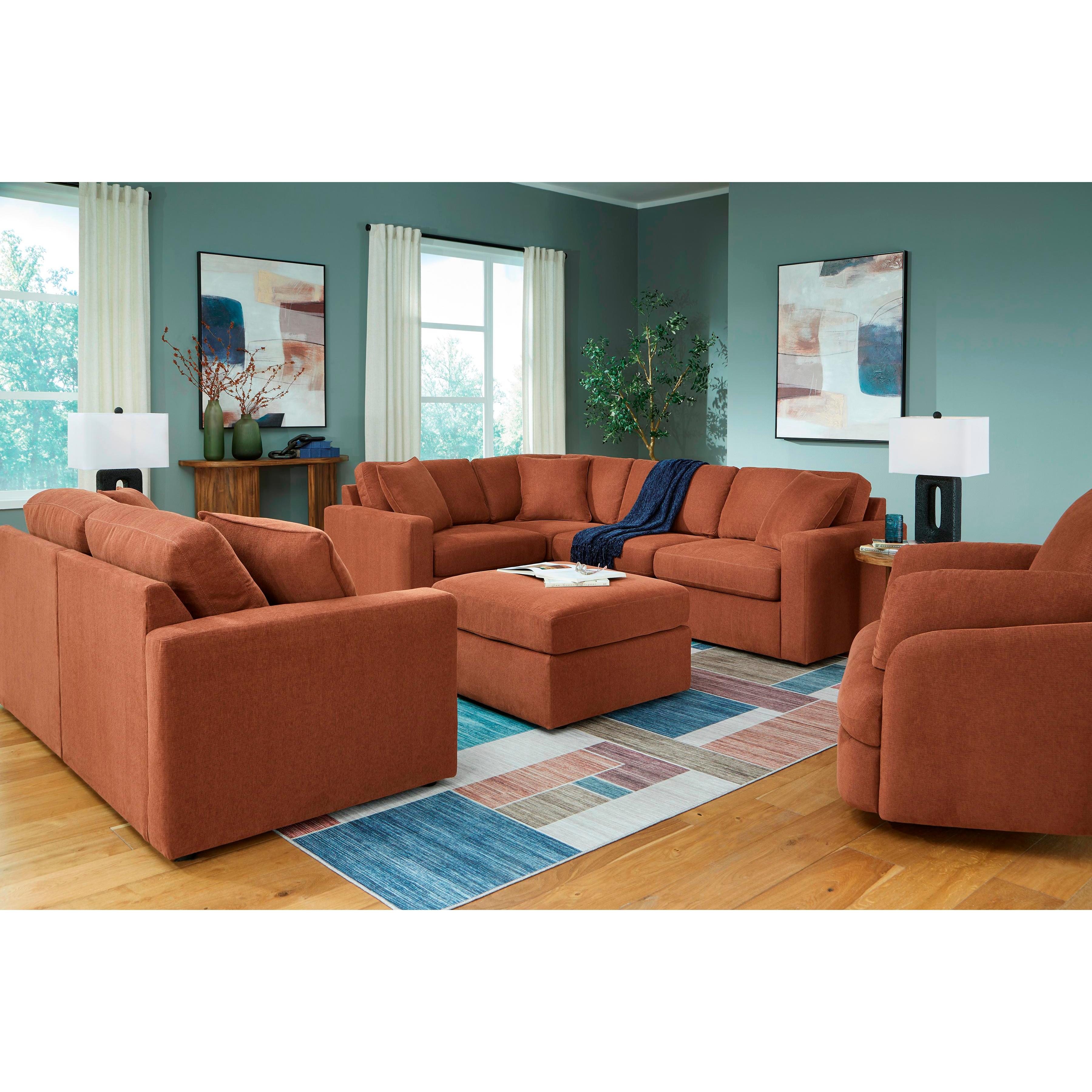  Manufacturer Color_Spice --  Signature Design by Ashley Modmax Fabric 4 pc Sectional IMAGE 6