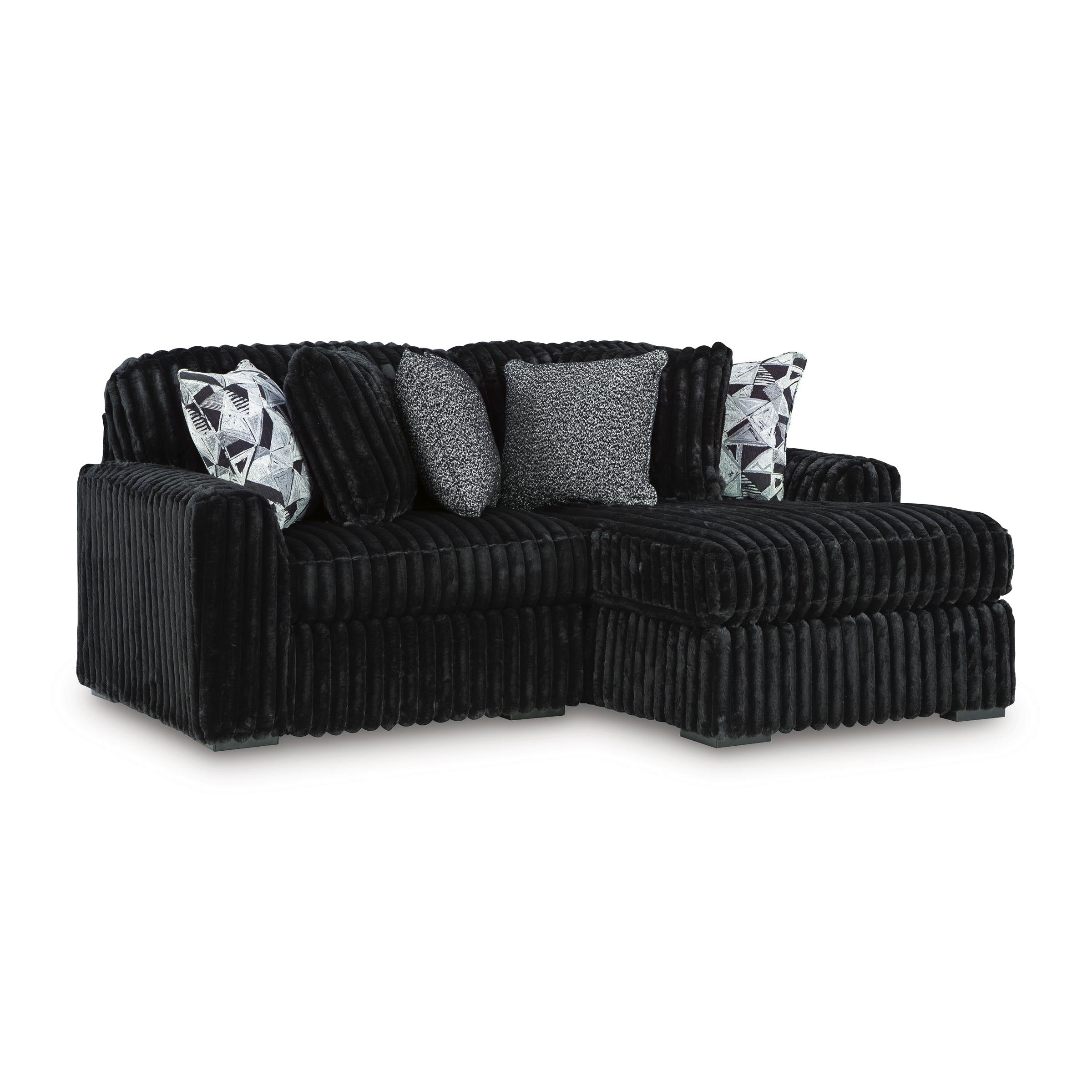  Manufacturer Color_Onyx --  Signature Design by Ashley Midnight Madness Fabric 2 pc Sectional IMAGE 1